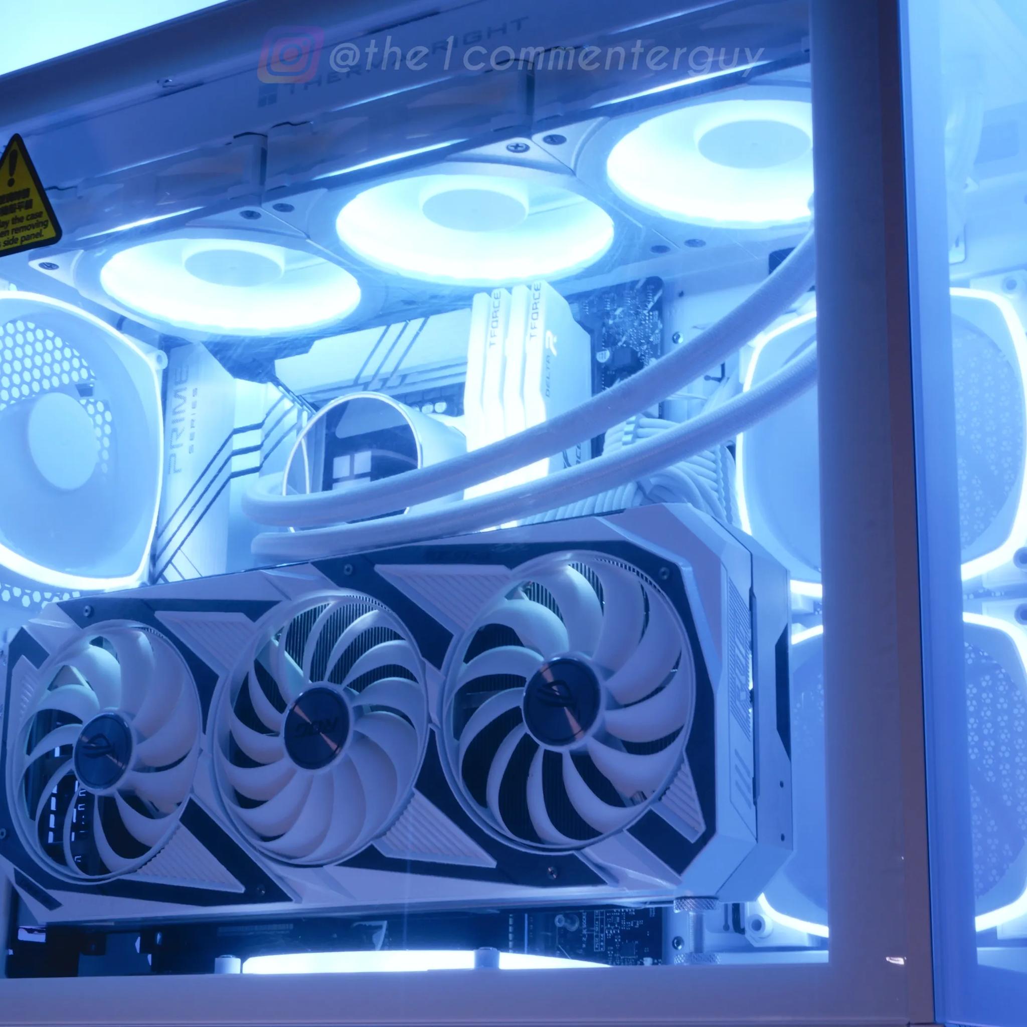 White RTX 3070ti, 12600k, 32gb ram, 1tb nvme aRGB pc build