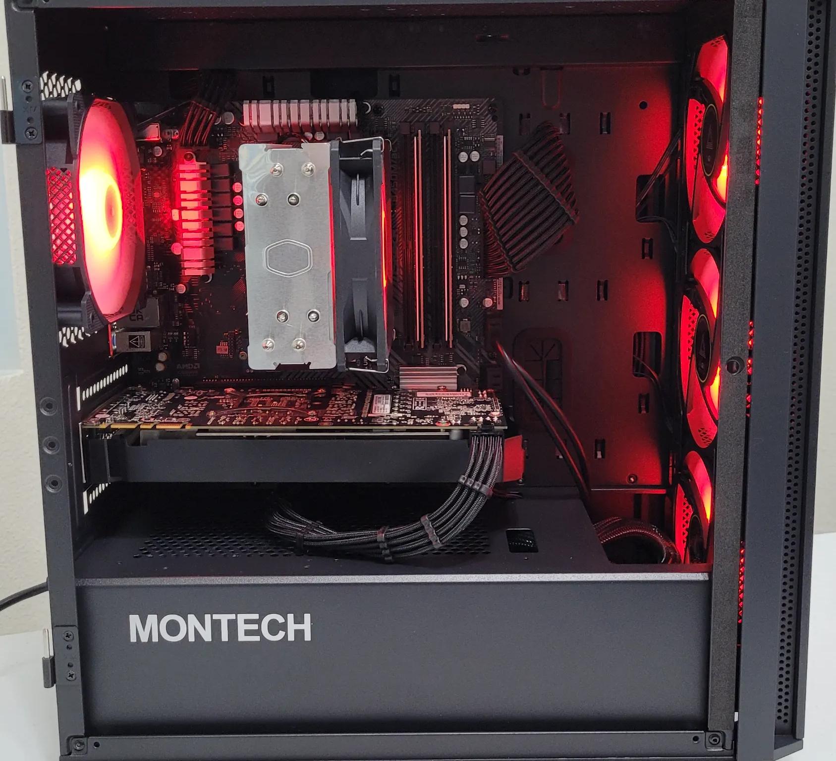 Black Gaming PC (Ryzen 5 2600X + GTX 1070 Ti + 1TB SSD + 16GB RAM + Wifi)