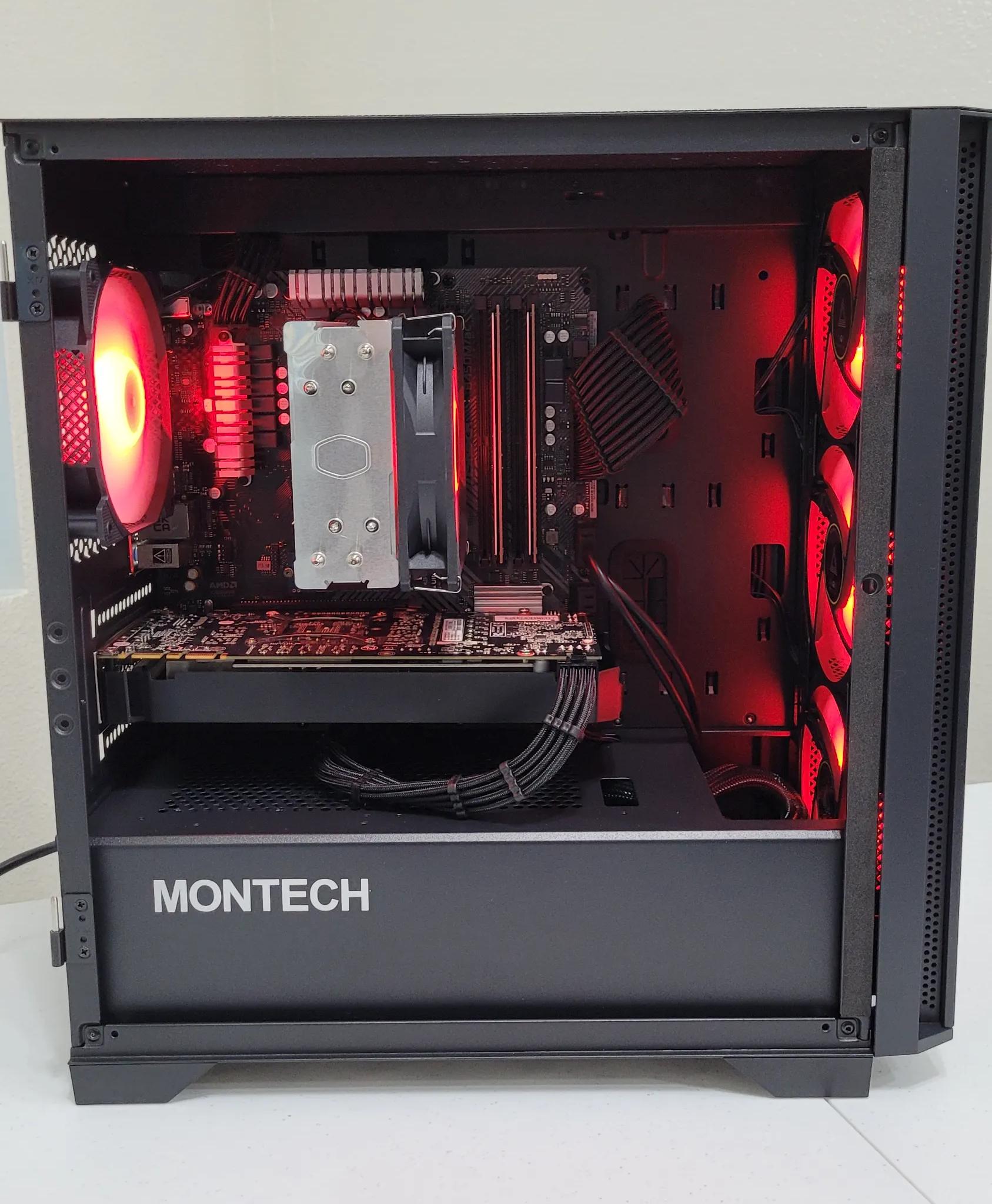 Black Gaming PC (Ryzen 5 2600X + GTX 1070 Ti + 1TB SSD + 16GB RAM + Wifi)