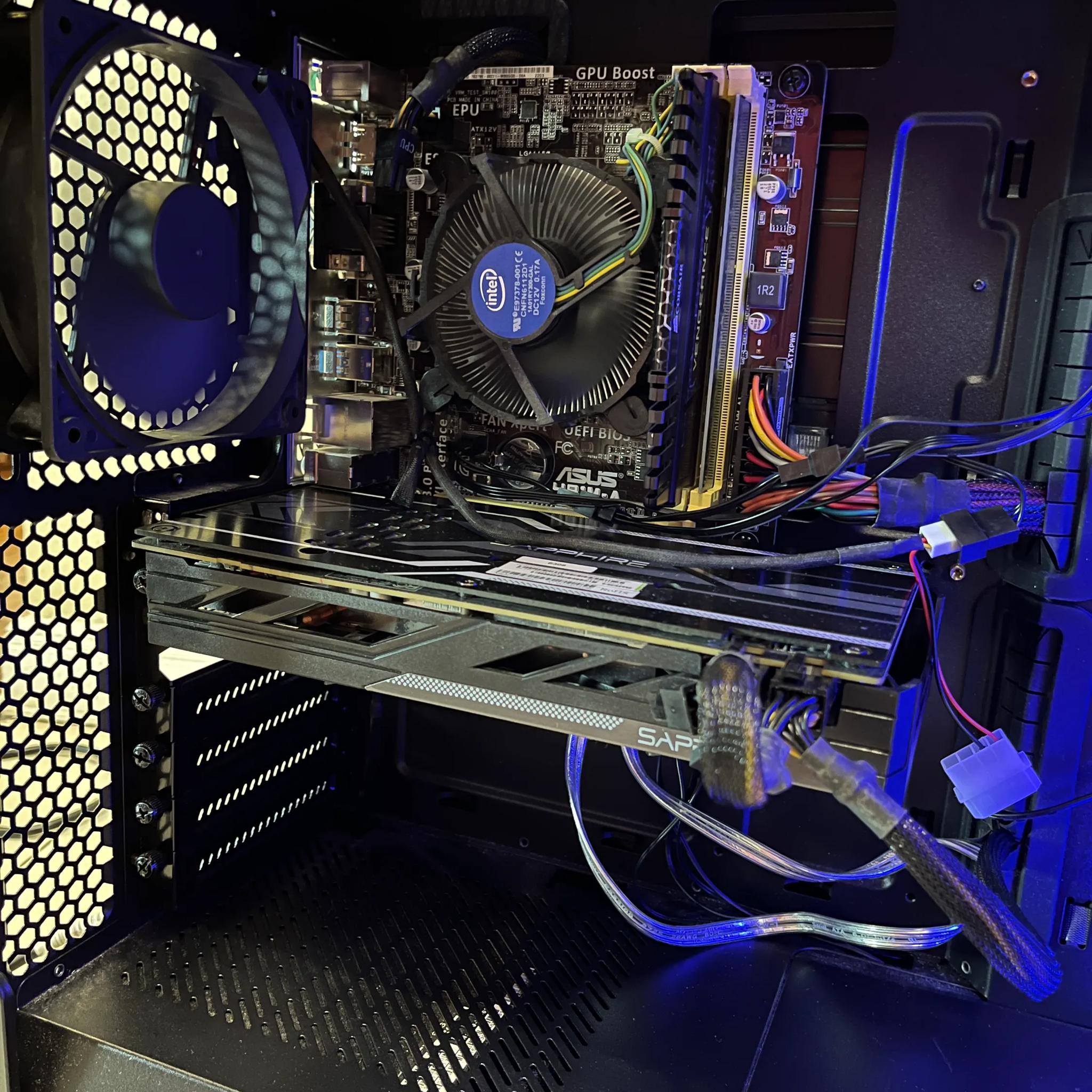🟢🔥 Budget Gaming PC – RGB Case w/ Remote - Intel i5-4590, R9 380 4GB, 1 TB Storage & 12GB RAM 🔵 🖥️