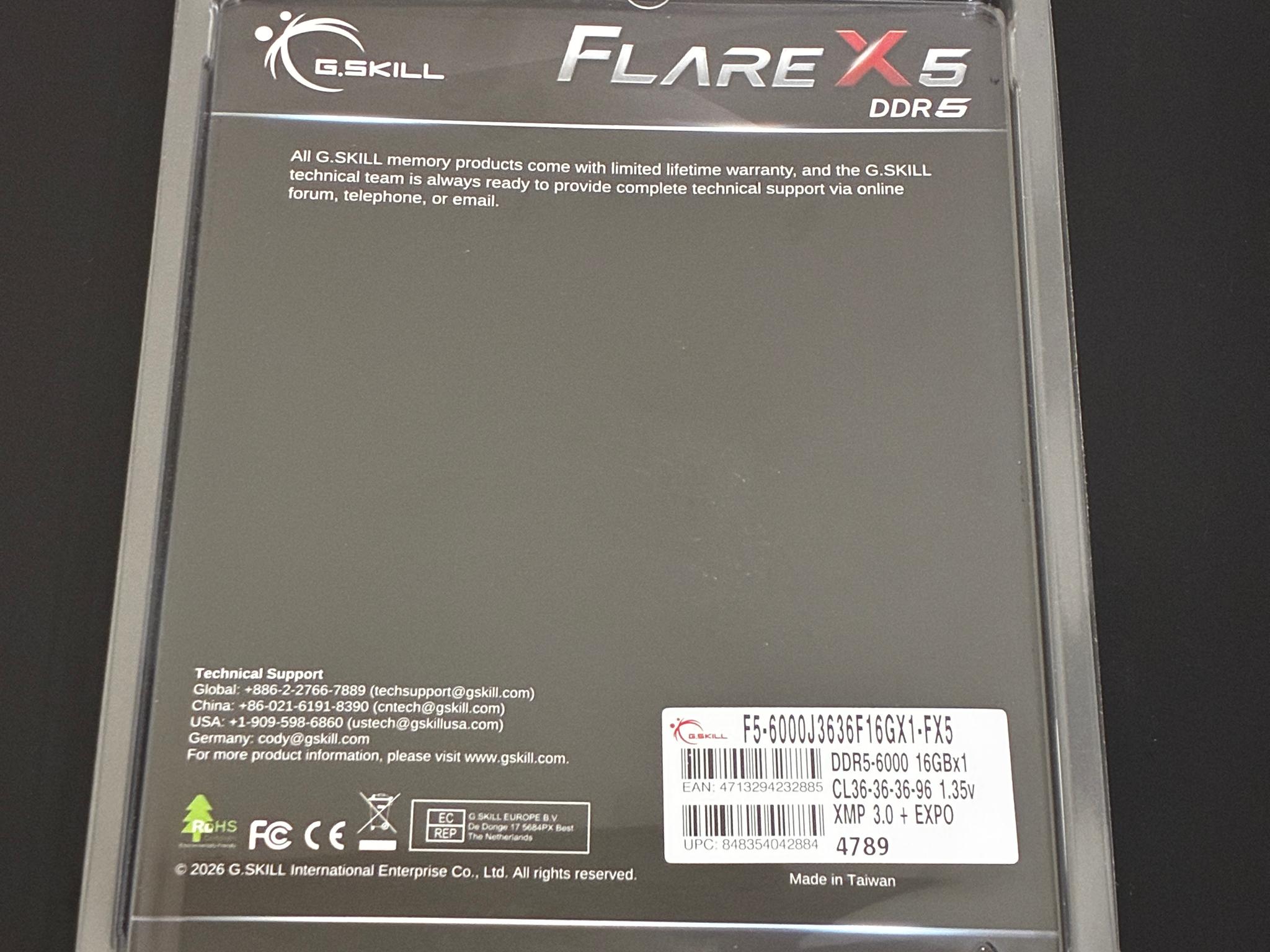 G.Skill Flare X5 16GB DDR5-5600 (1x16GB) - Image 3