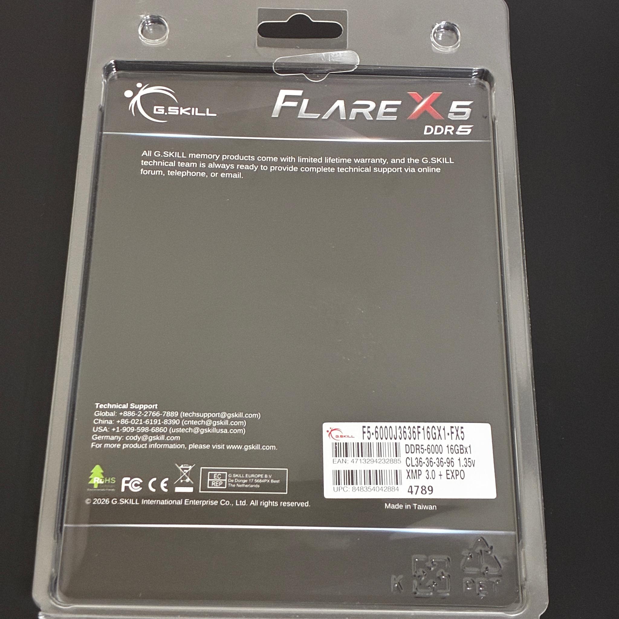 G.Skill Flare X5 16GB DDR5-5600 (1x16GB)