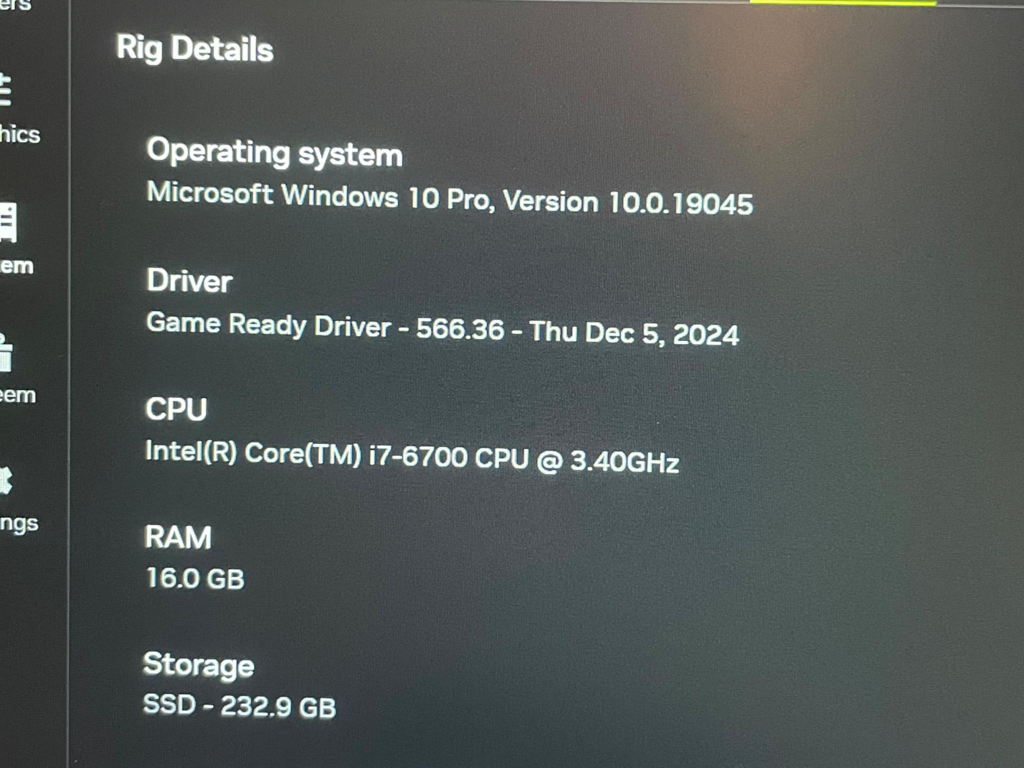 RTX 3060 | i7-6700 | 16GB DDR4 | 256GB SSD |