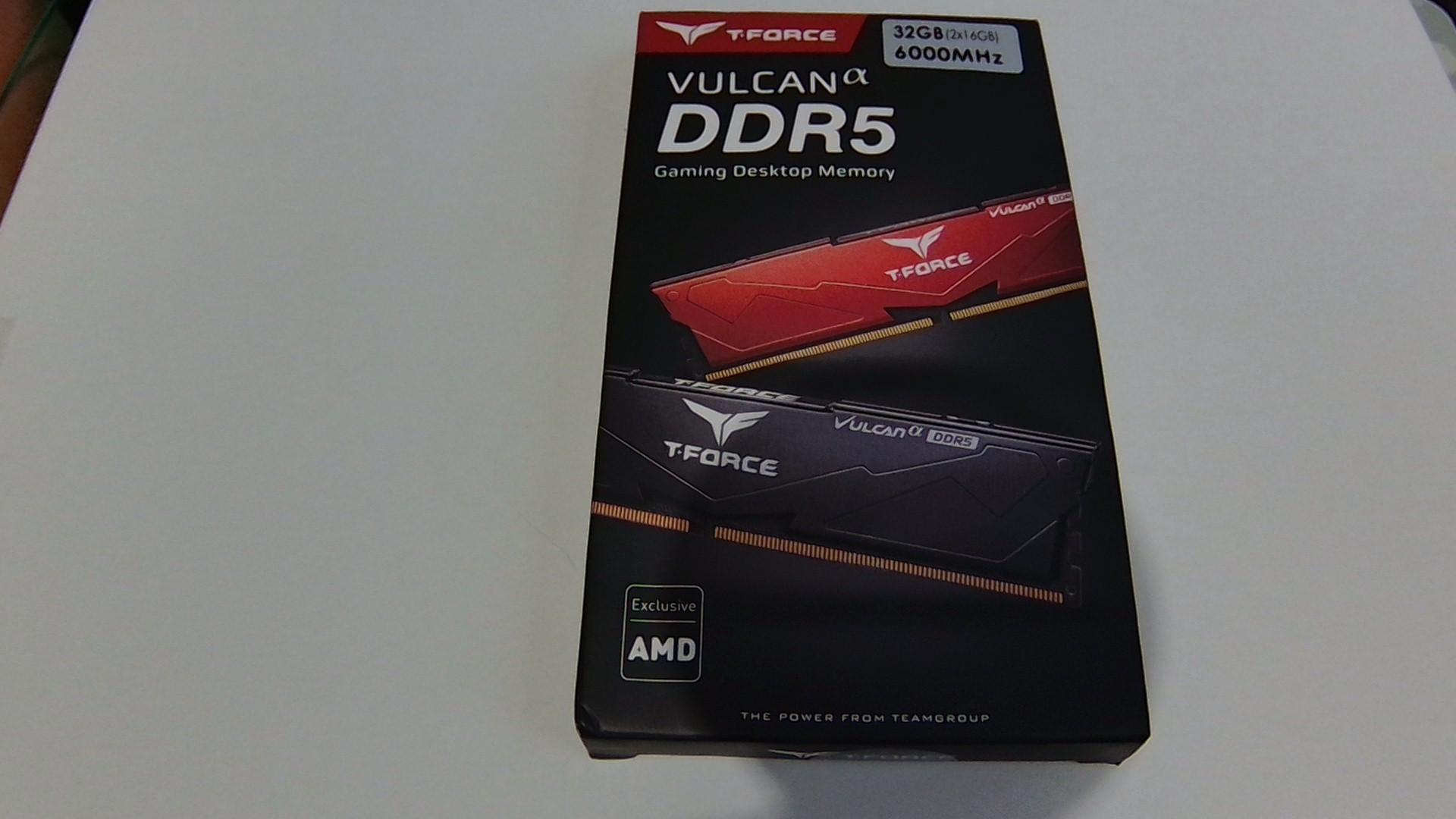 Teamgroup T-Force Vulcan alpha DDR5-6000 2X16GB CL38-38-38-78 AMD EXPO  (READ DESC)