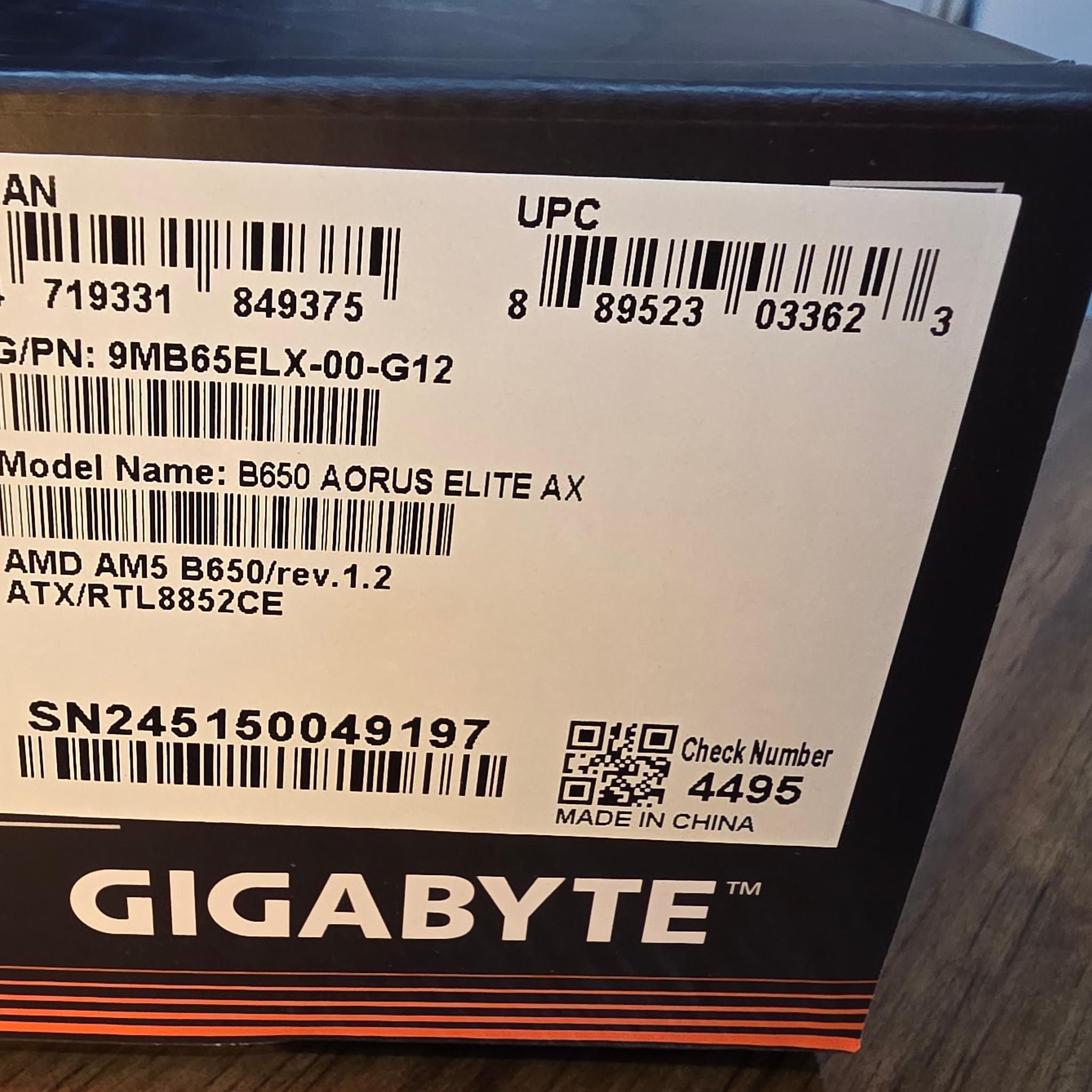 AM5 Combo — Ryzen 7 7800X3D + Gigabyte B650 Aorus Elite AX + 16GB DDR5-5200
