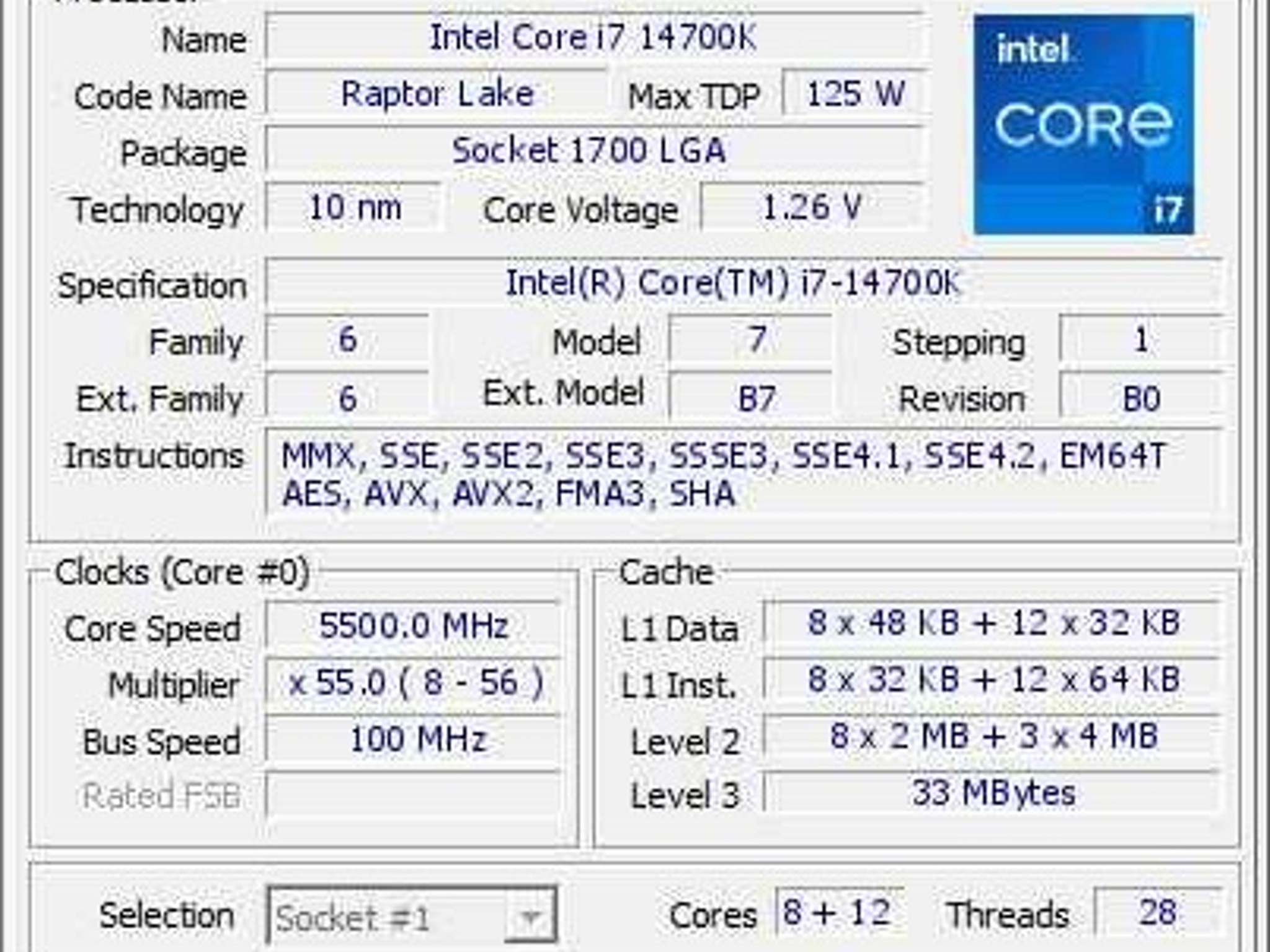 Intel Core i7-14700K