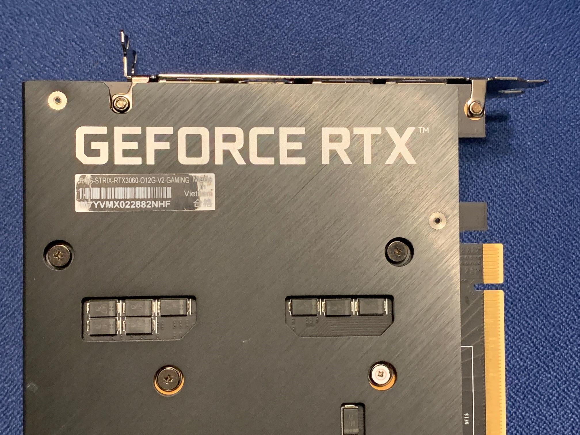 ASUS ROG Strix GeForce RTX 3060 OC Edition 12GB GDDR6 LHR, Used, with original box