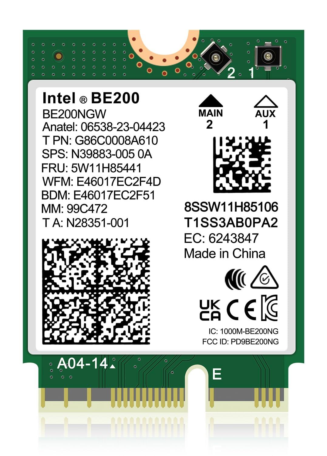 NICGIGA Wi-Fi 7 BE200 Bluetooth 5.4 Wifi Card BE200NGW 2.4/ 5/ 6 GHz 5.8 Gbps