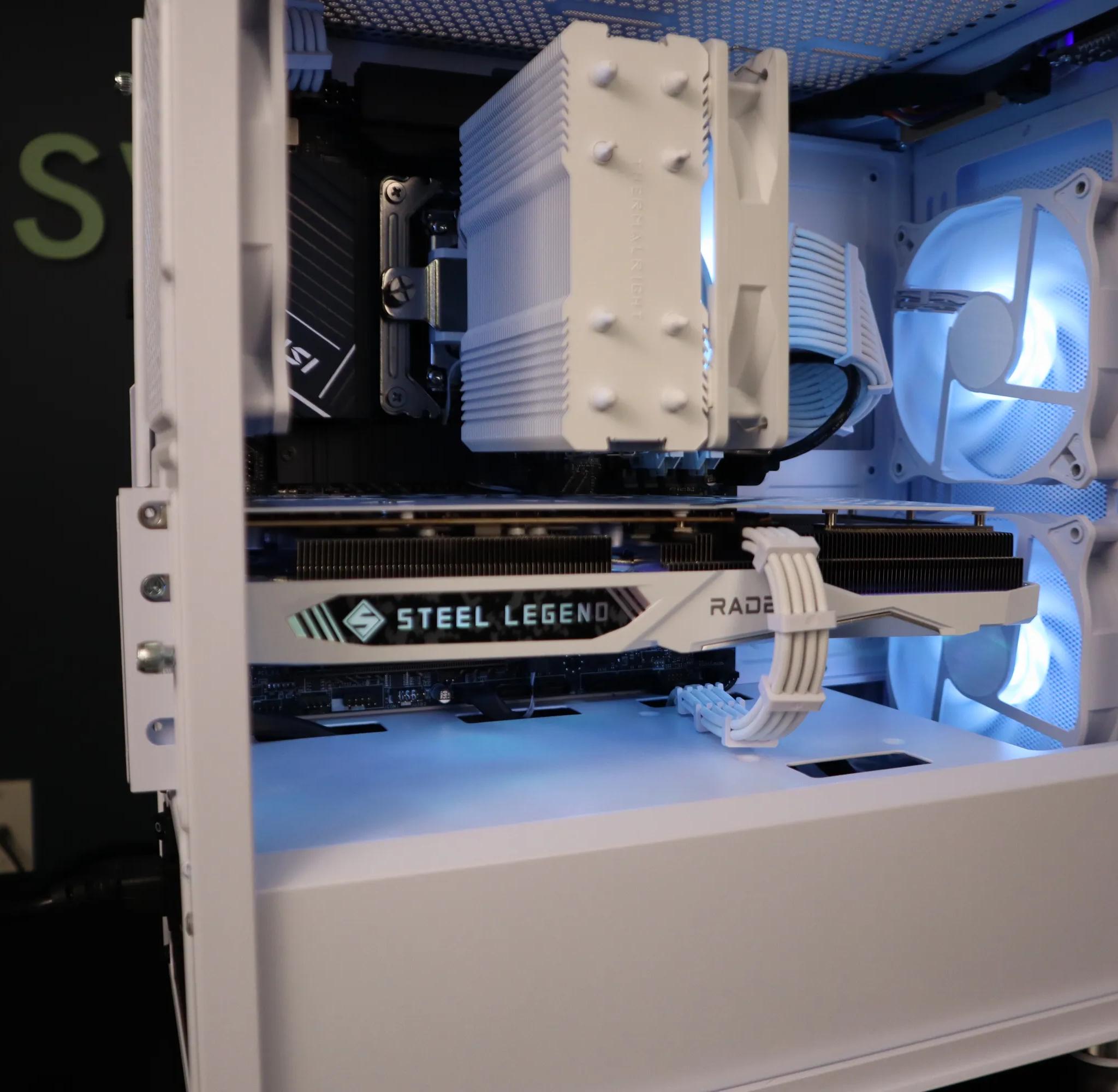 NEW  GAMING PC | 1440P | INTEL 12600KF | RX7600 | 1TB | WHITE | All Parts Brand New