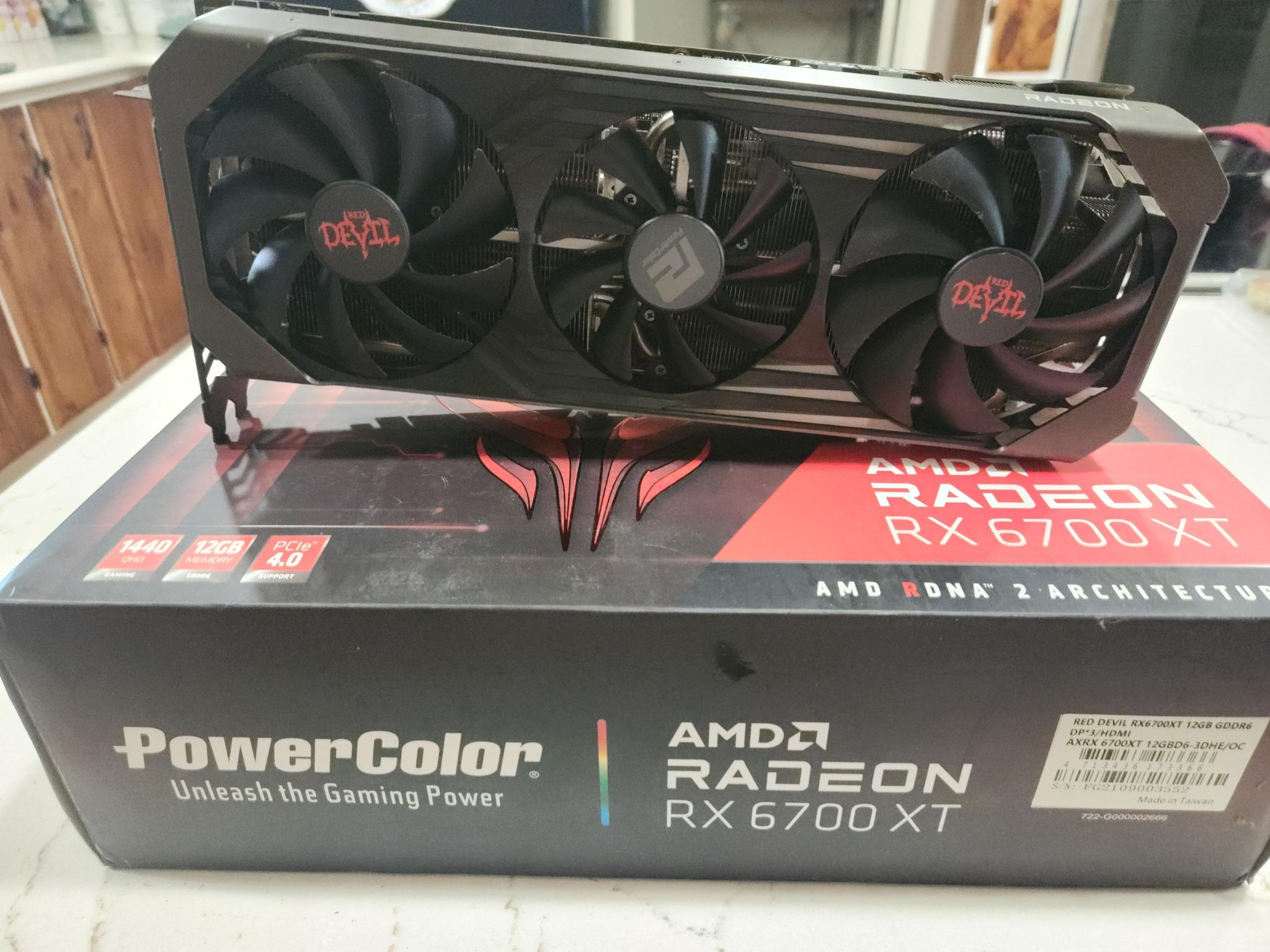 PowerColor Red Devil AMD Radeon RX 6700 XT 12gb triple fan