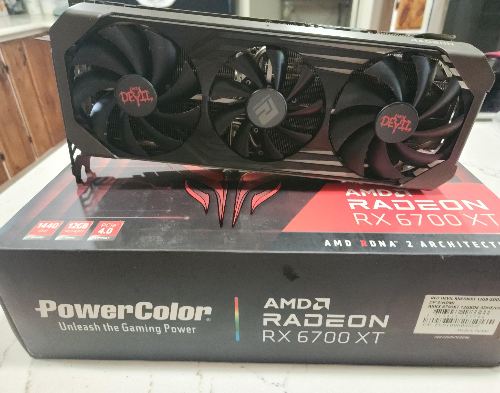 PowerColor Red Devil AMD Radeon RX 6700 XT 12gb triple fan