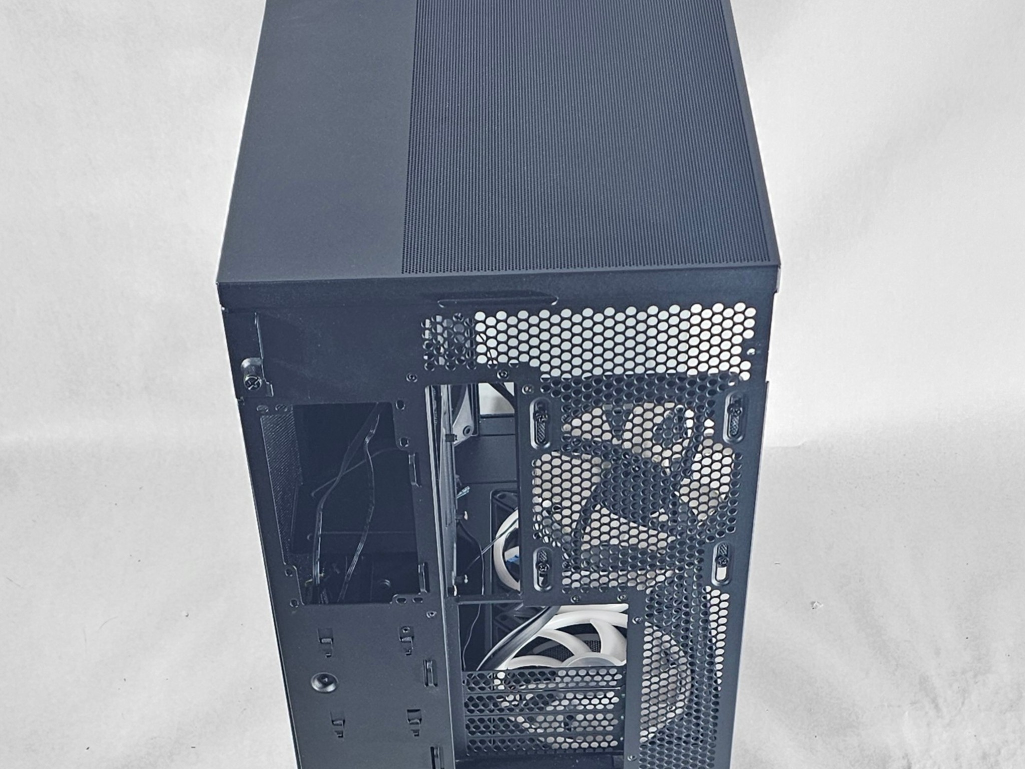 Black NZXT PC Case with Tempered Glass w/ 5 Fans