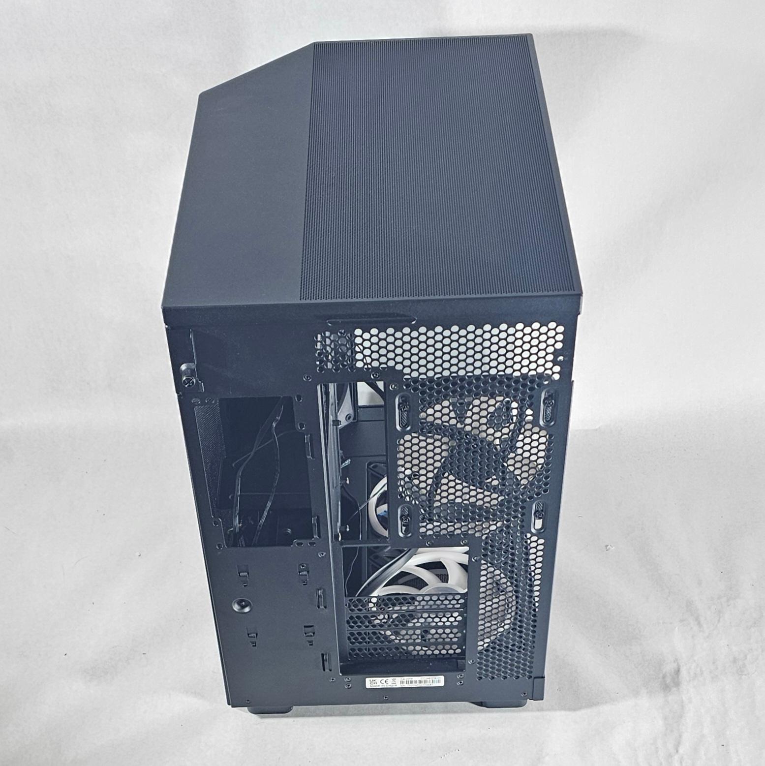 Black NZXT PC Case with Tempered Glass w/ 5 Fans