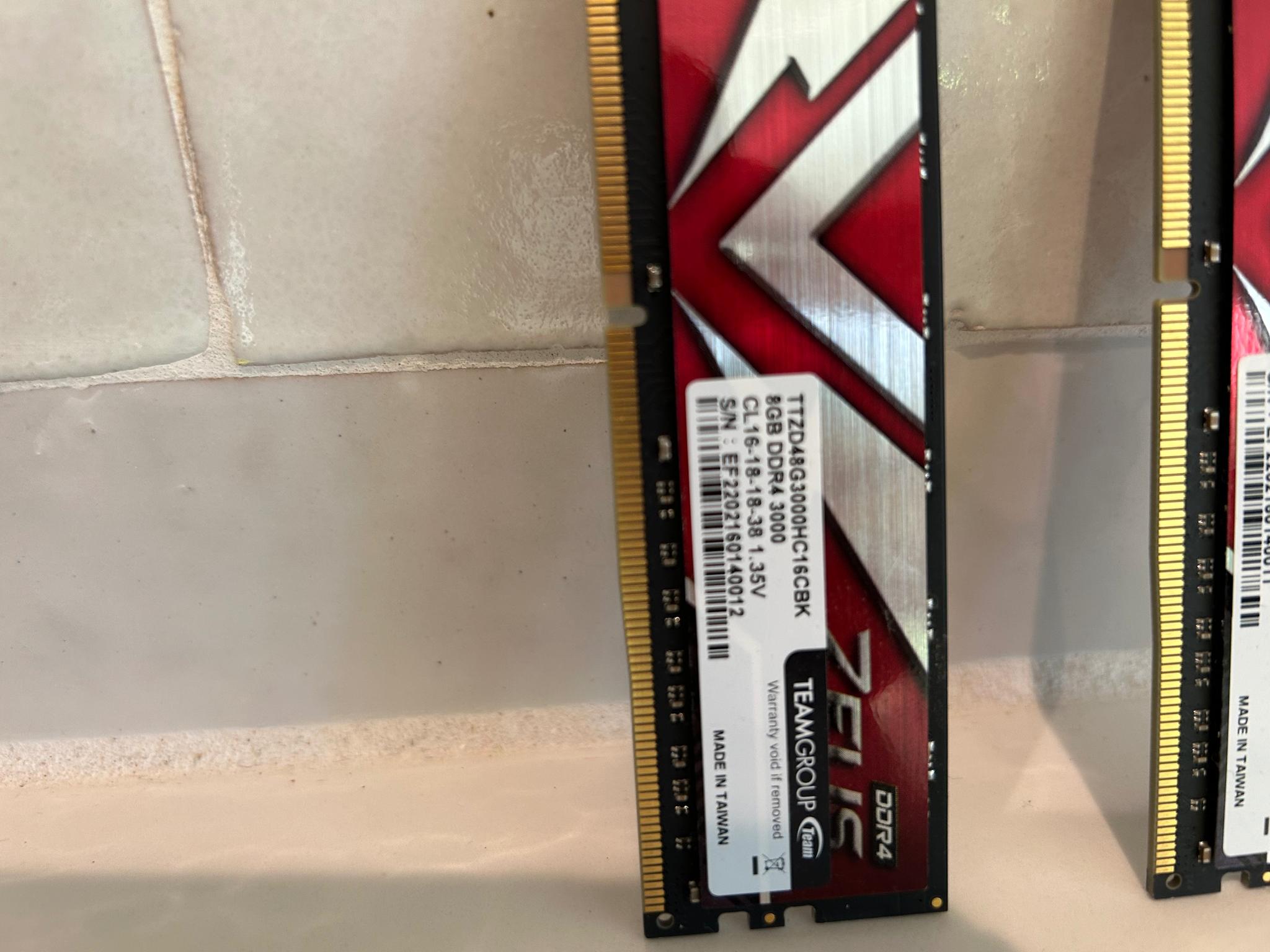 TEAMGROUP T-Force Zeus DDR4 16GB Kit (2 x 8GB) 3000MHz (PC4 24000) CL16 Desktop Gaming Memory Module