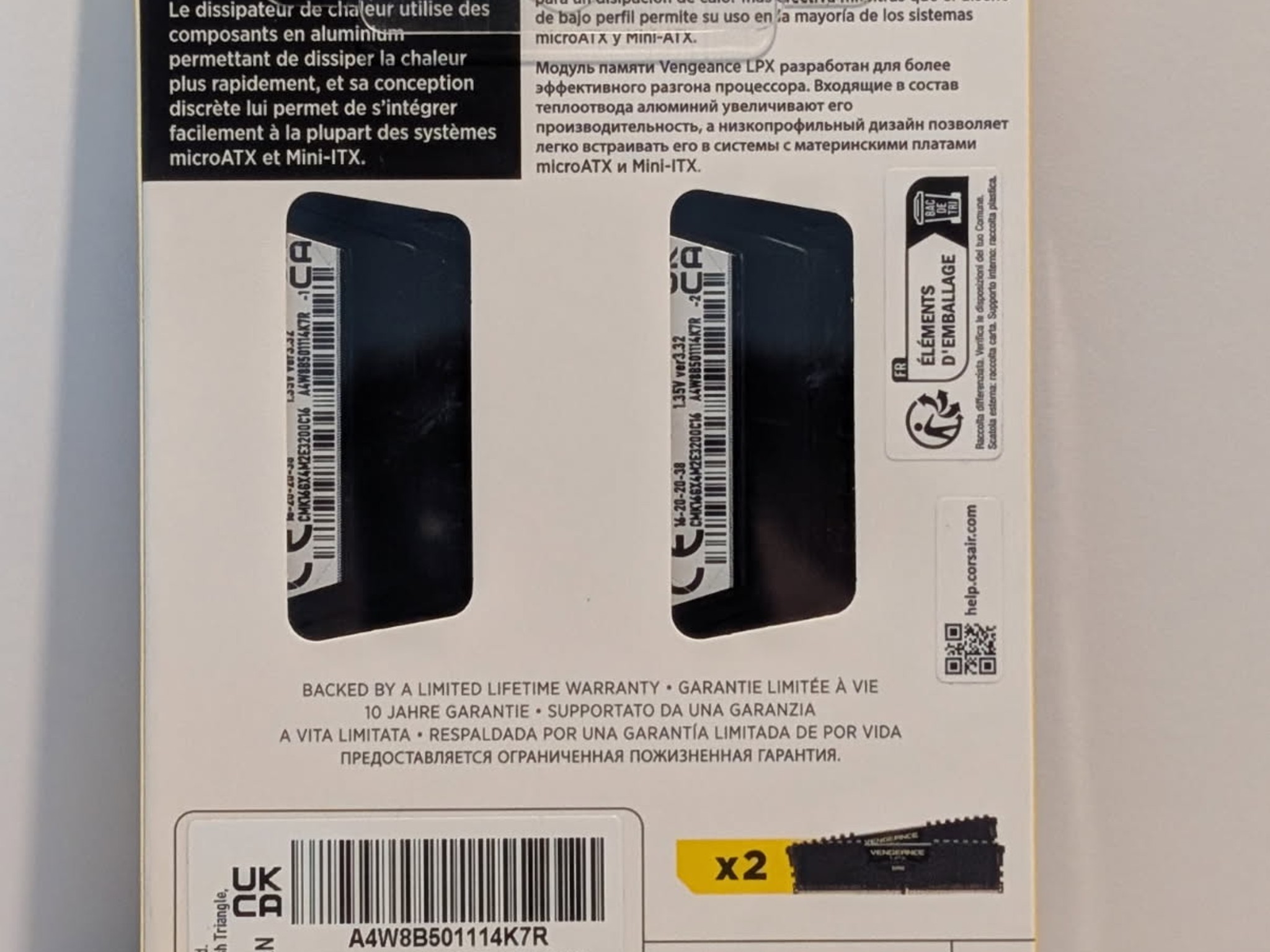 CORSAIR VENGEANCE LPX DDR4 RAM 16GB (2x8GB) 3200MHz CL16-20-20-38 1.35V Intel AMD Computer Memory
