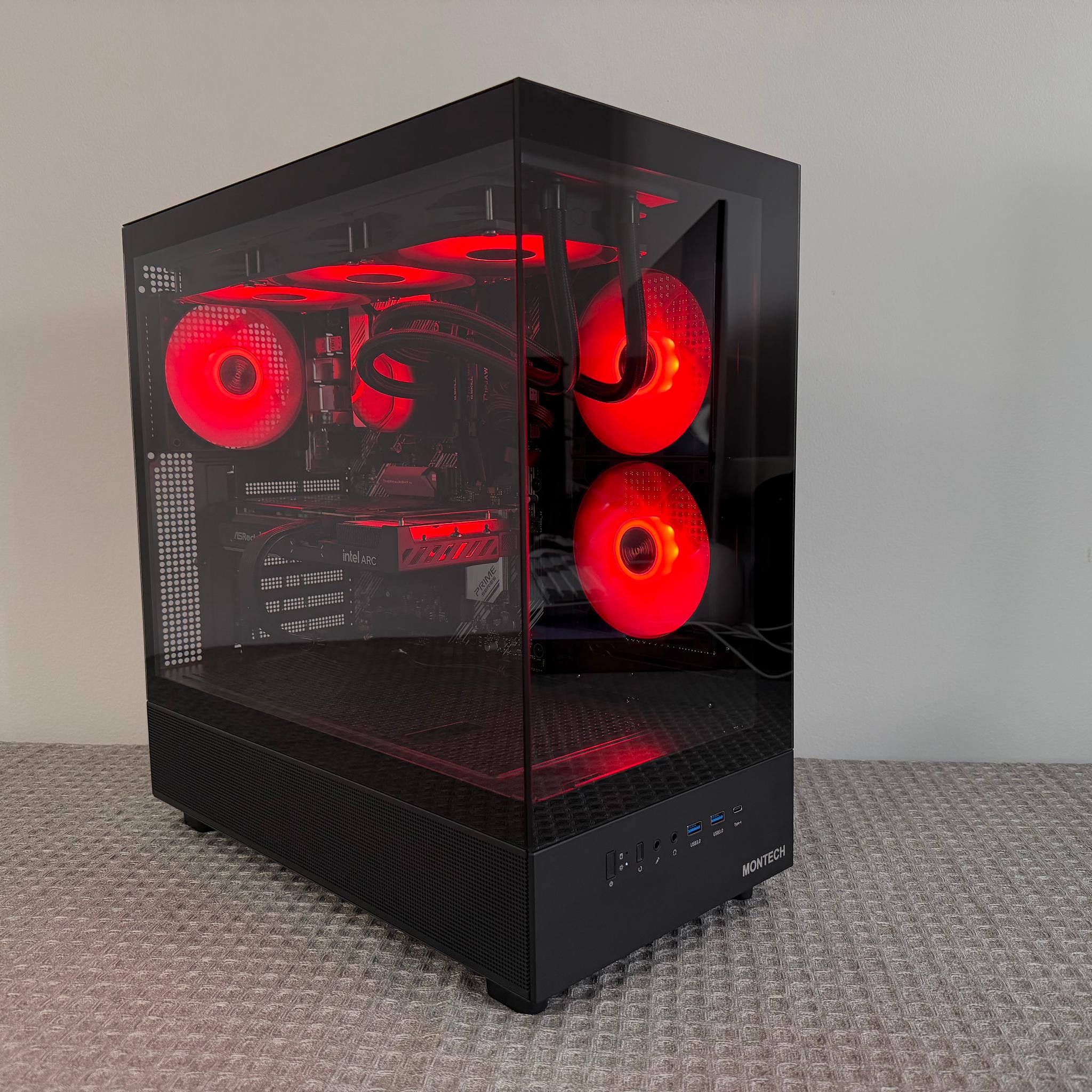 ARC B580 12GB OC • RYZEN 7 5800XT • B550 WIFI • 16GB DDR4 • 512GB SSD • 360MM AIO • NEW GAMING PC