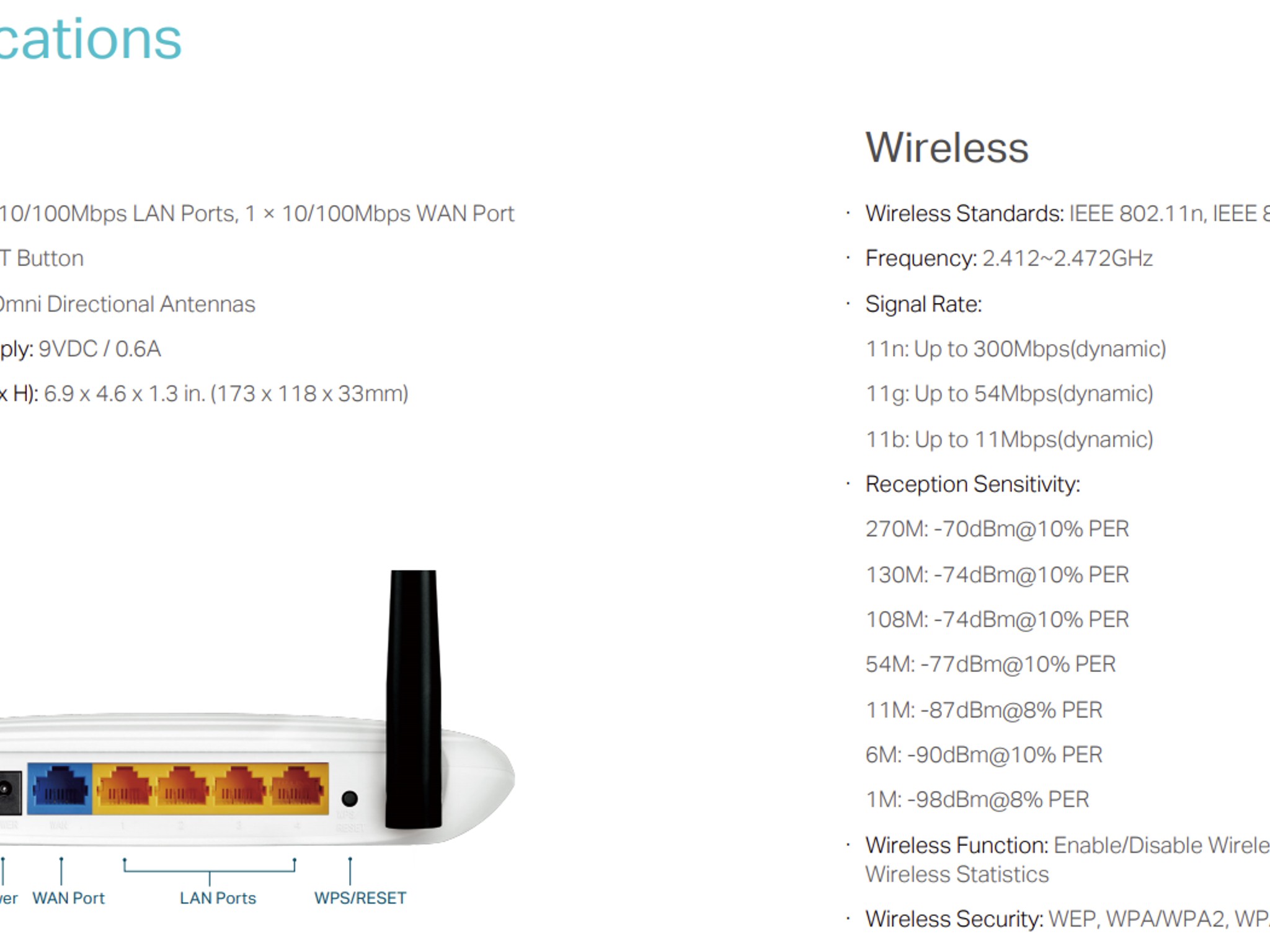 NEW TP-Link N300 Wireless WiFi Router, Extender (TL-WR841N)