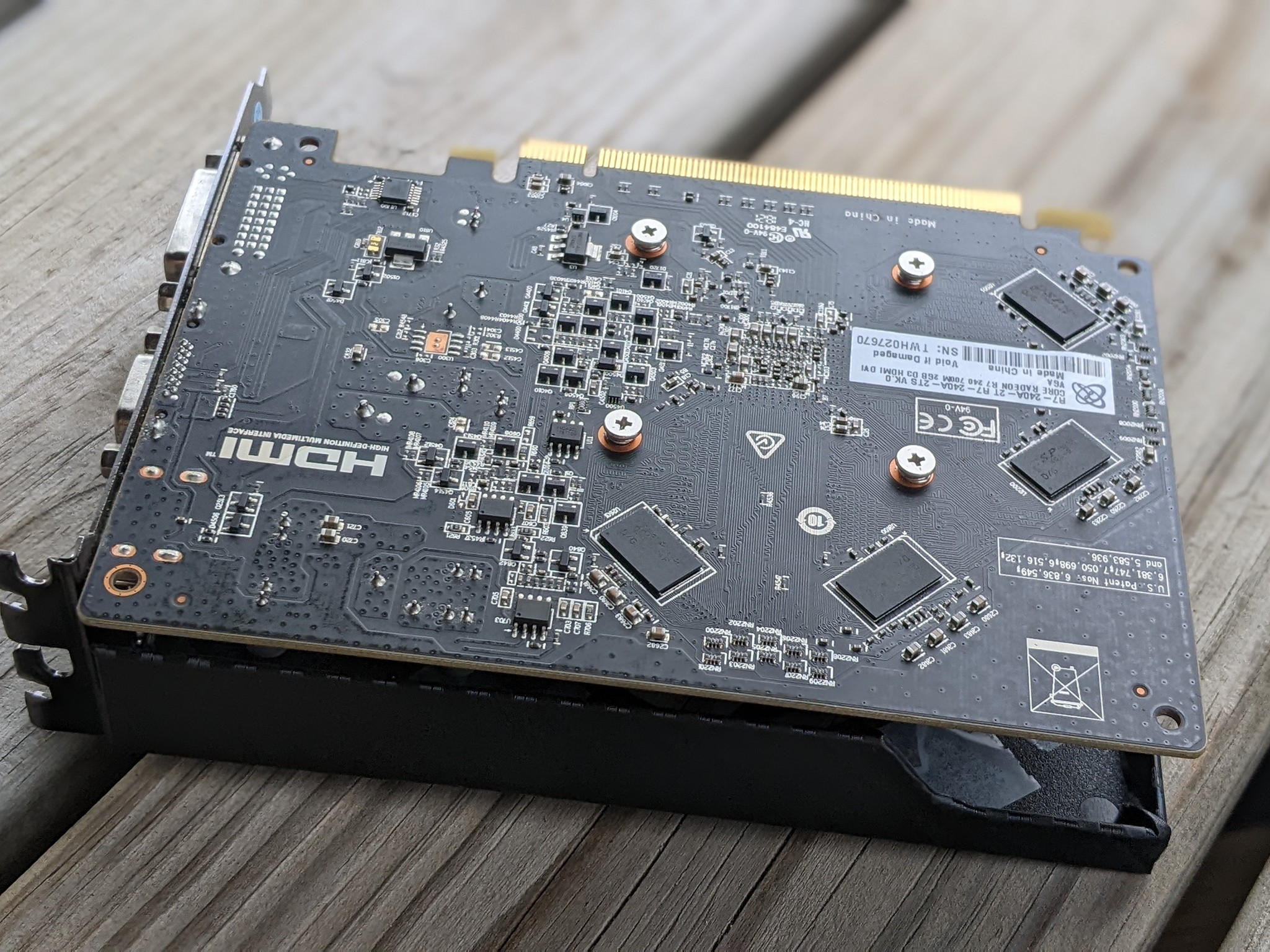 Black Vinyl Wrapped XFX AMD Radeon R7 240 2GB