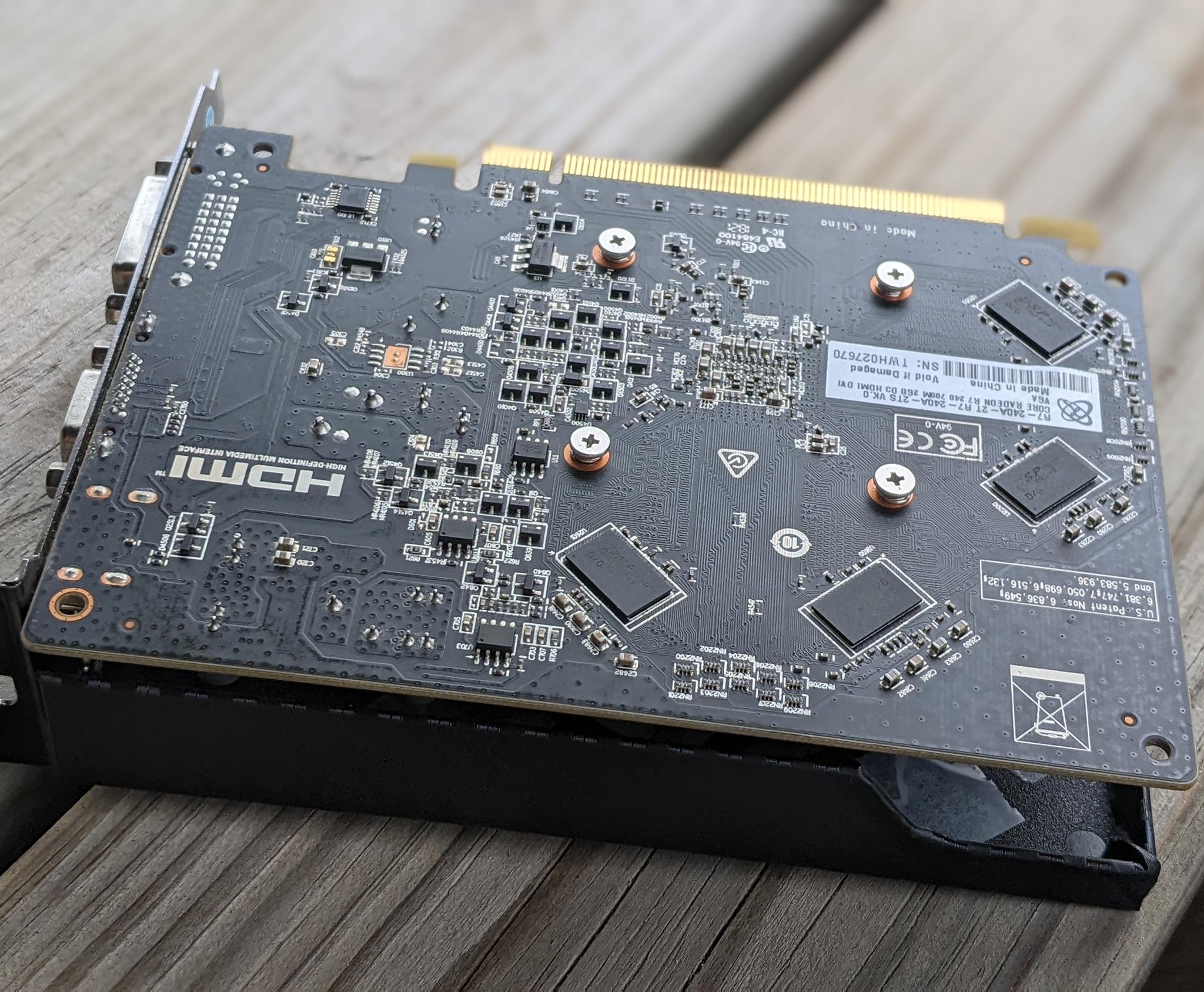Black Vinyl Wrapped XFX AMD Radeon R7 240 2GB