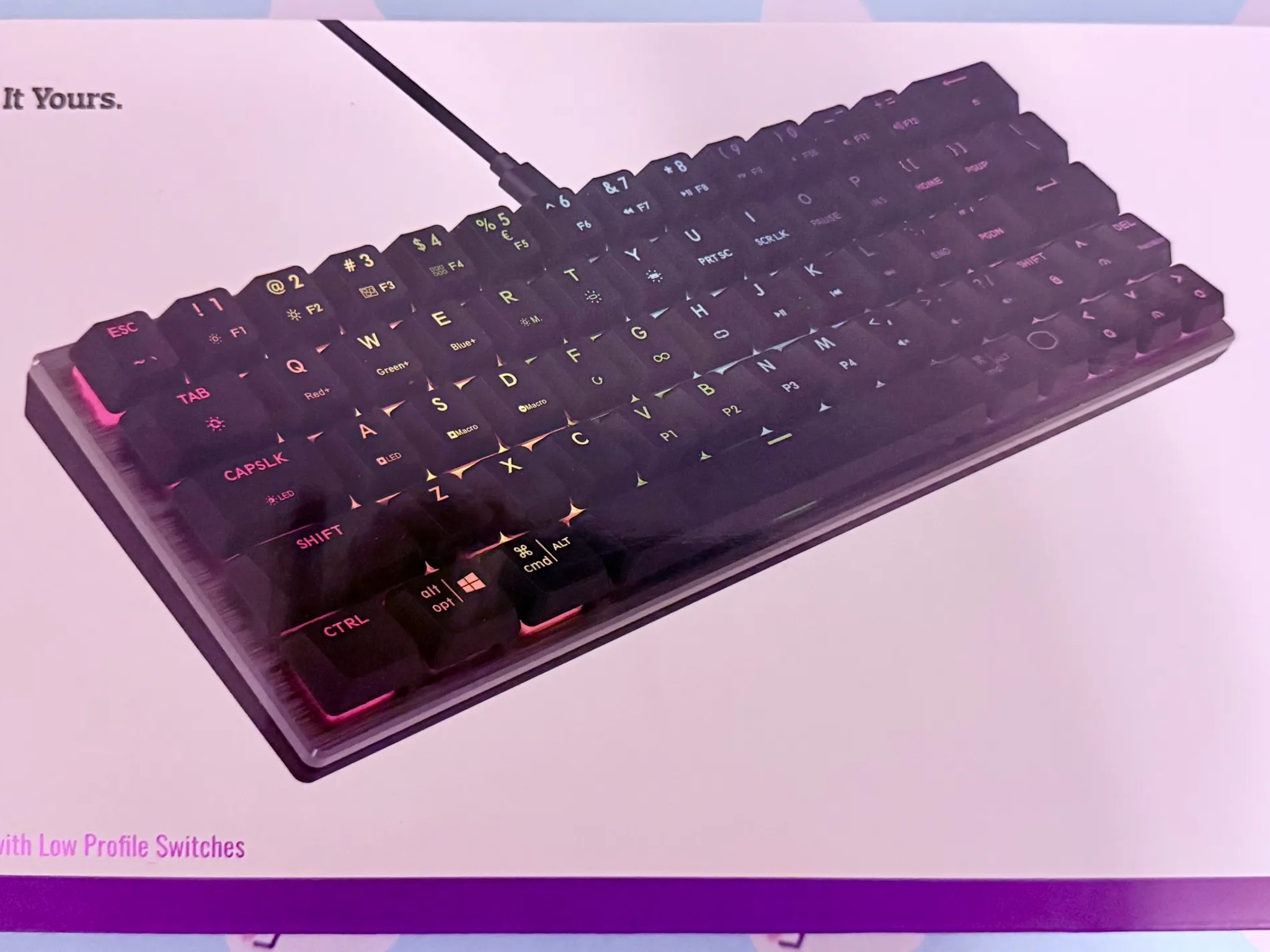 Cooler Master SK620 Wired Mechanical Low Profile Gaming Keyboard Space Gray (Red Switch)