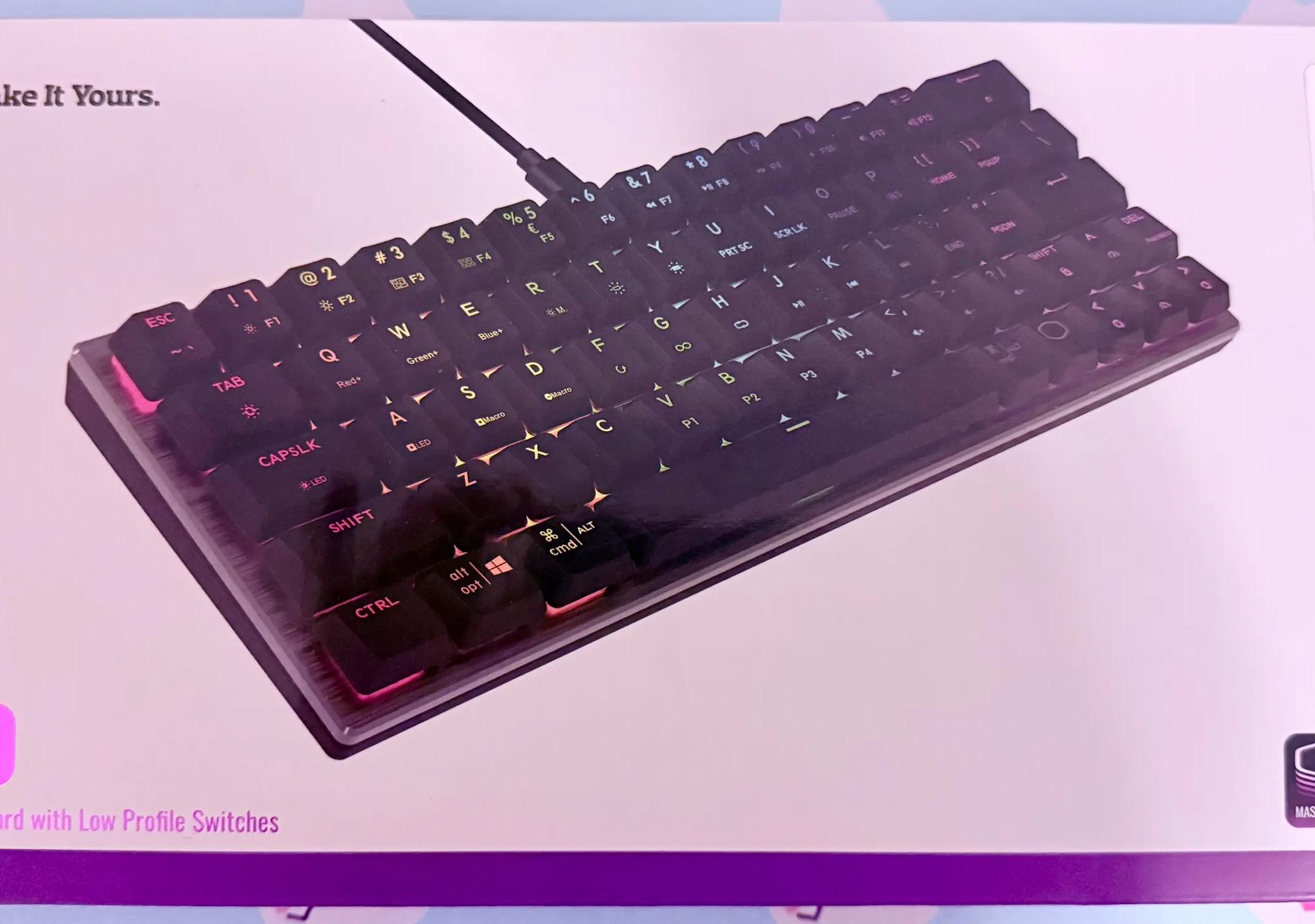 Cooler Master SK620 Wired Mechanical Low Profile Gaming Keyboard Space Gray (Red Switch)