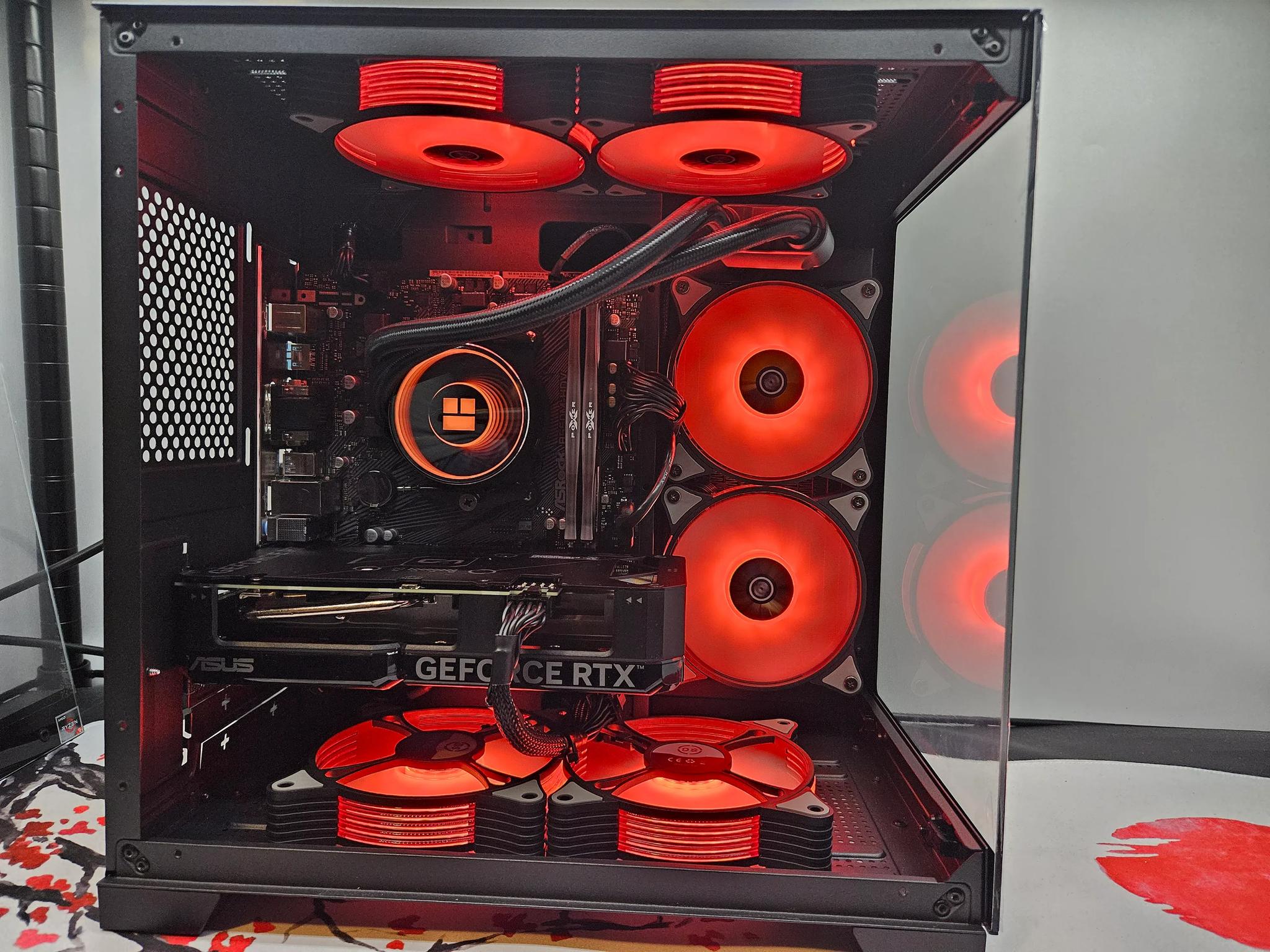 Dark Side Liquid cooled Rig Ryzen 5 5600 / 16GB RAM / 1TB SSD / RTX 4060 **DENTSALE**