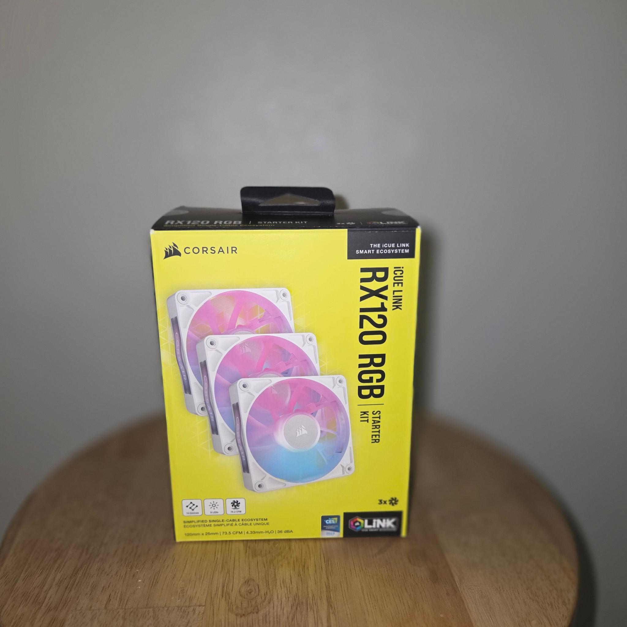 Corsair iCUE LINK RX120 RGB White Triple Fan Starter Kit - Open Box / Never Used