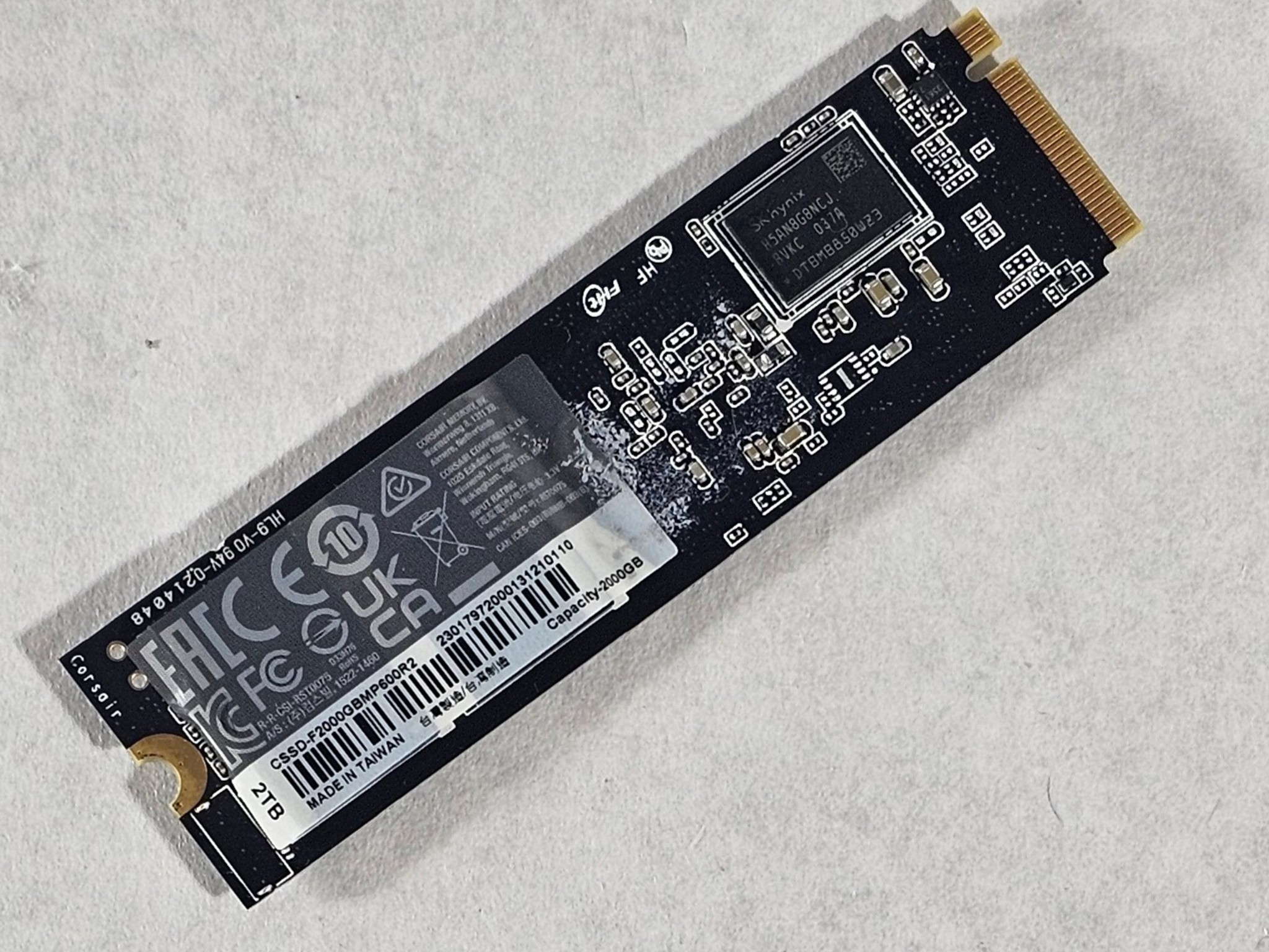 2TB NVMe M.2 SSD Corsair MP600 Gen4