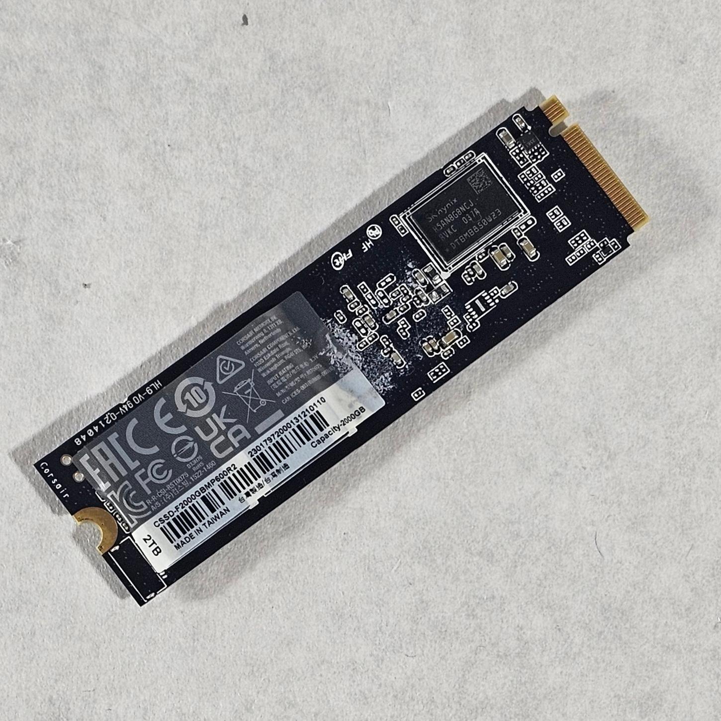 2TB NVMe M.2 SSD Corsair MP600 Gen4