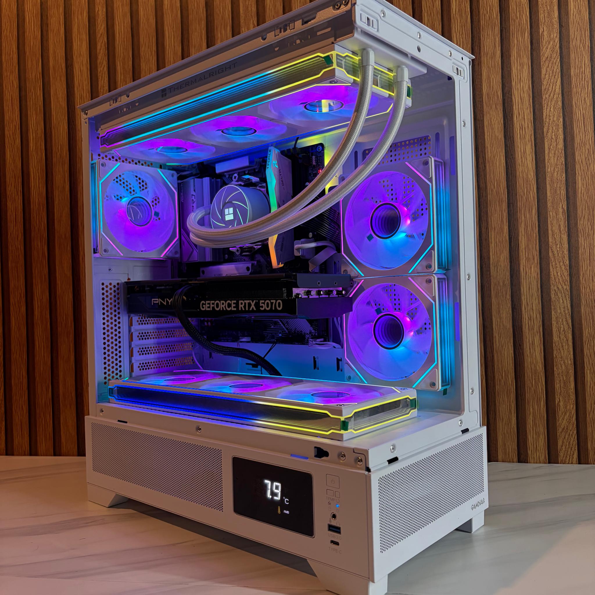RTX 5070 | RYZEN 5 9600X | 16GB DDR5 | 1TB NVME | 360MM AIO | windows 11 PRO