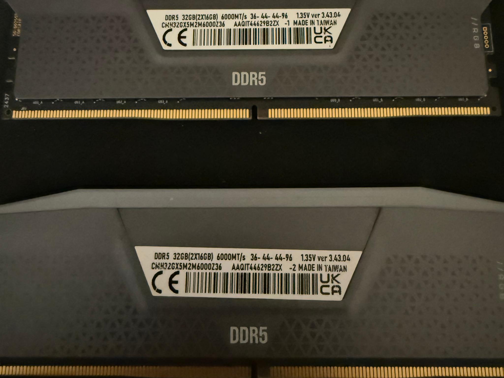 Corsair Vengeance 32Gb (16x2) 6000!!