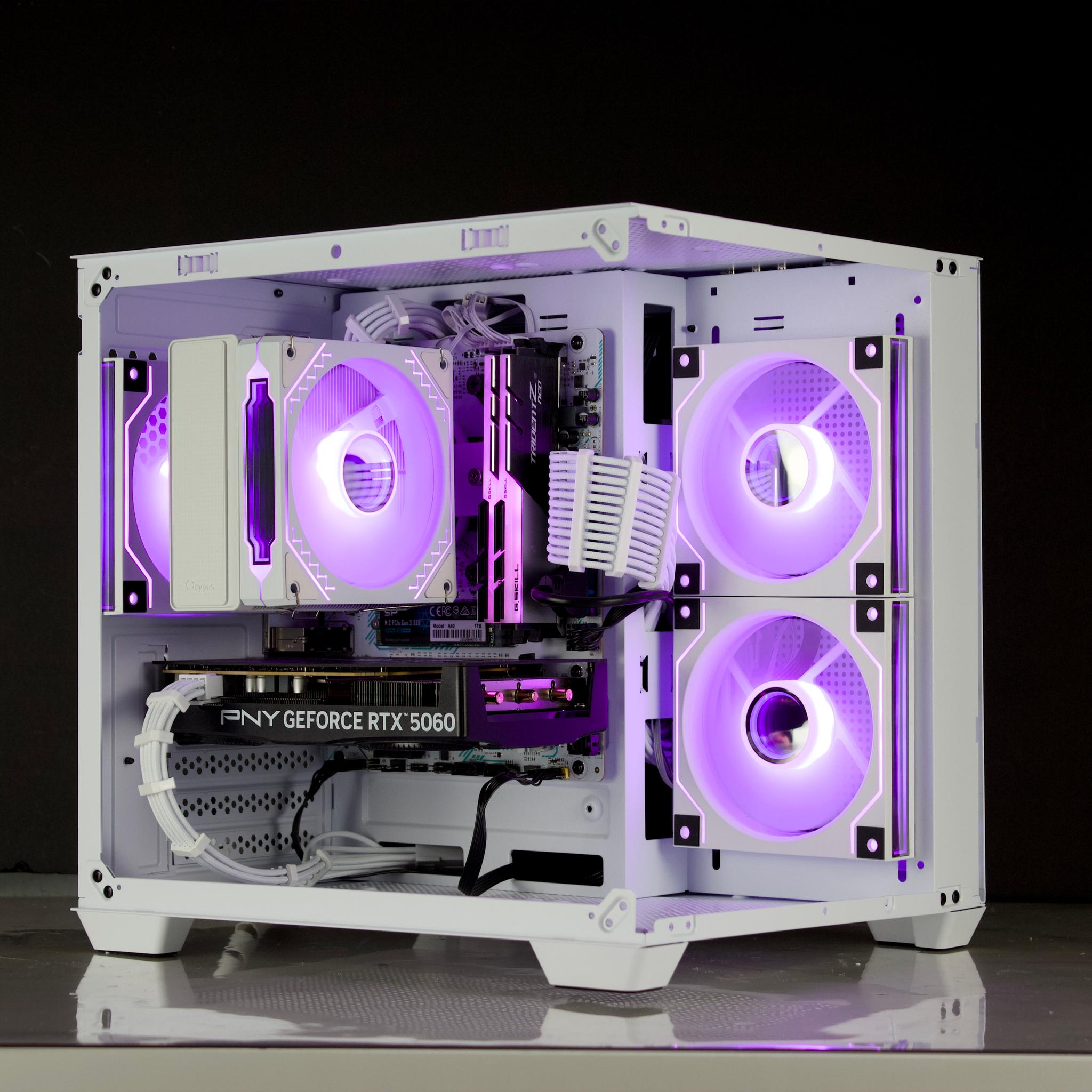 🧊❄️🧊 White Gaming PC – RTX 5060, Ryzen 5 5600X, 32GB RAM, 1TB SSD - WiFi, BlueTooth 🧊❄️🧊