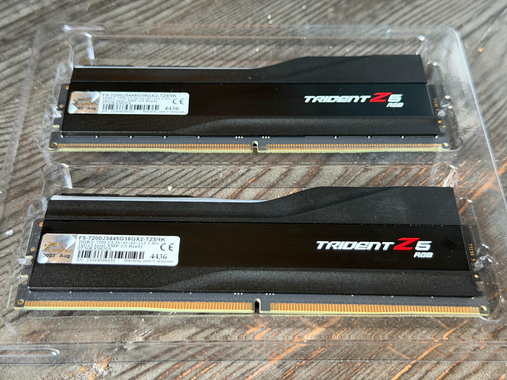 G. Skill Trident Z5 RGB 32GB (2x16GB) DDR5 7200 CL34