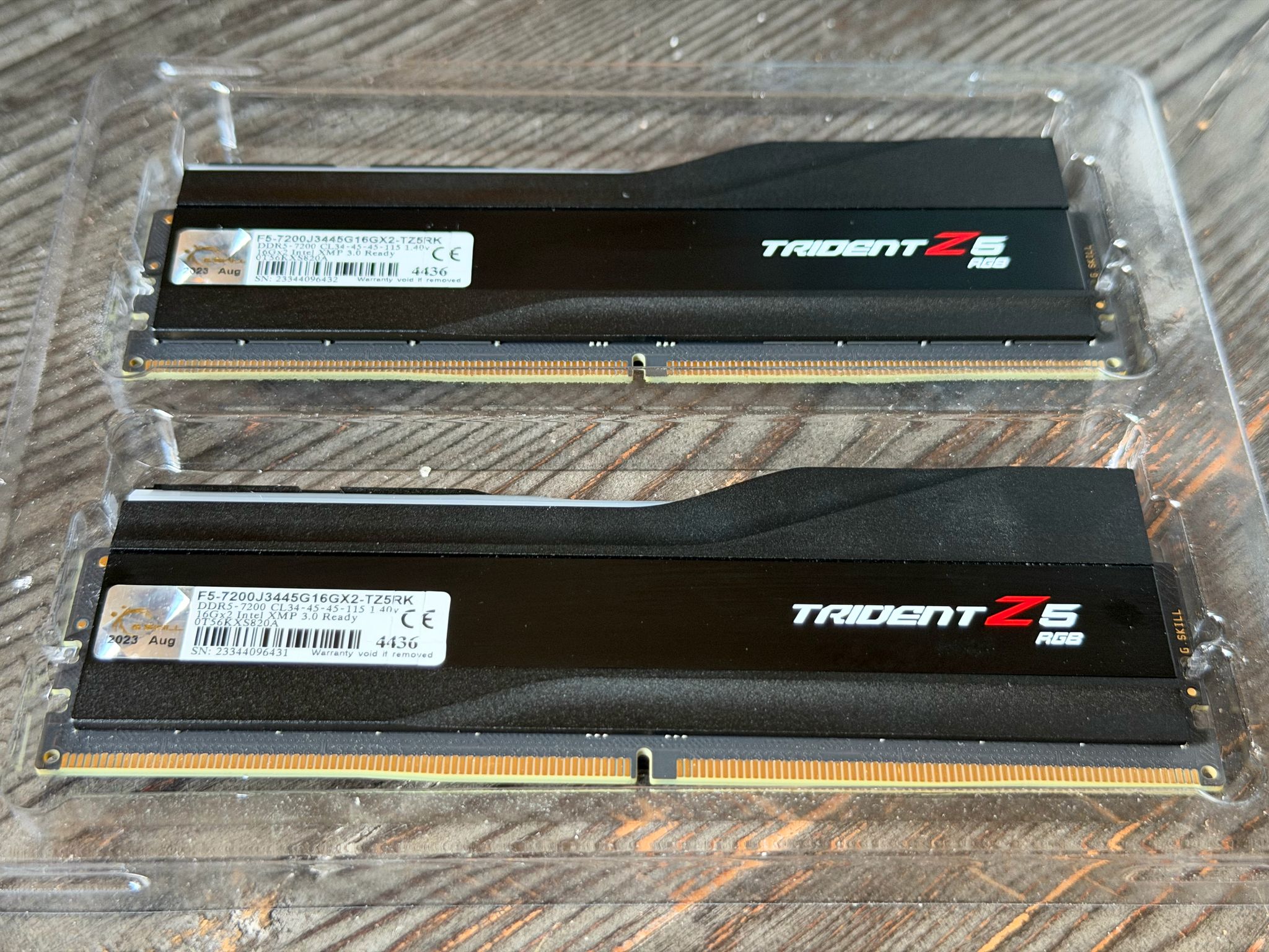 G. Skill Trident Z5 RGB 32GB (2x16GB) DDR5 7200 CL34