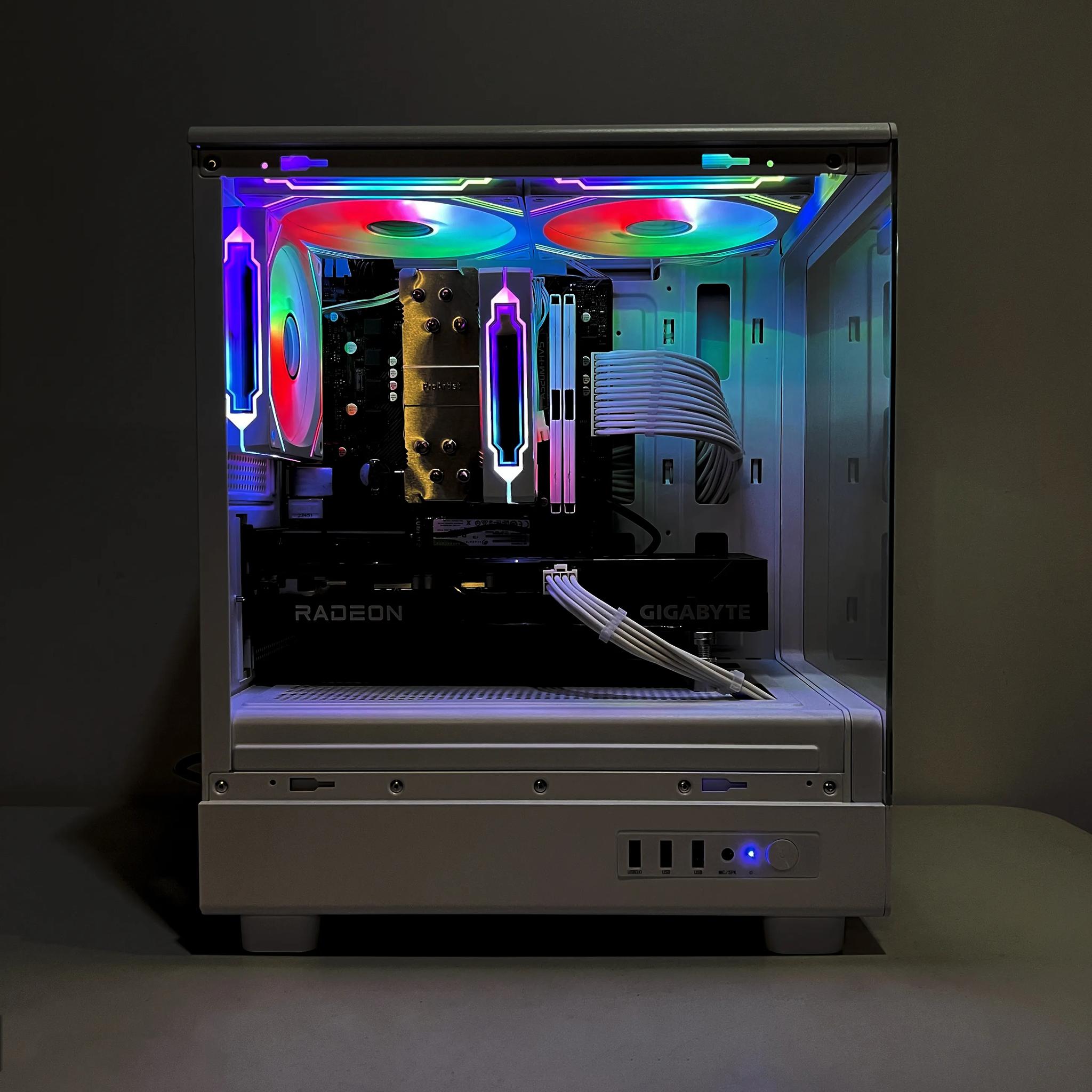 🔥SALE🔥 R5-5600|RX 6600|32GB RAM|1TB M.2||WIFI|ARGB Fans| -DepxTech Pre-Built PC