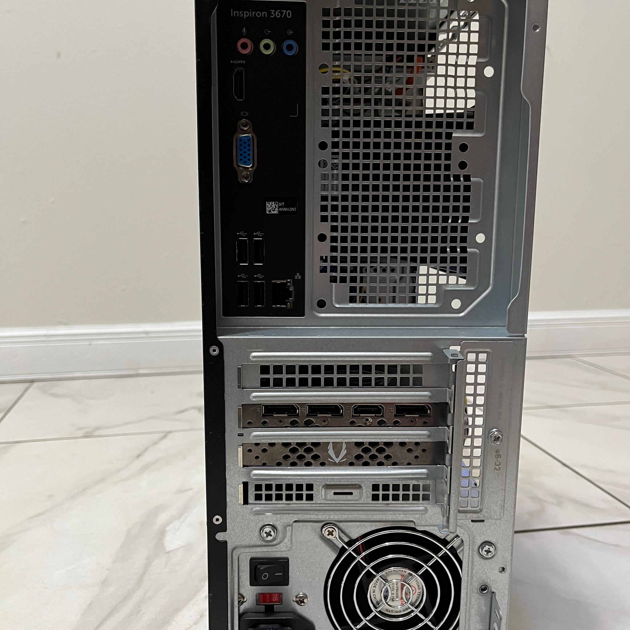 NVIDIA RTX 4060, Intel Core i5-8400, 16GB RAM, 1.1 TB Storage, Dell Gaming PC w/ Wi-Fi & BT
