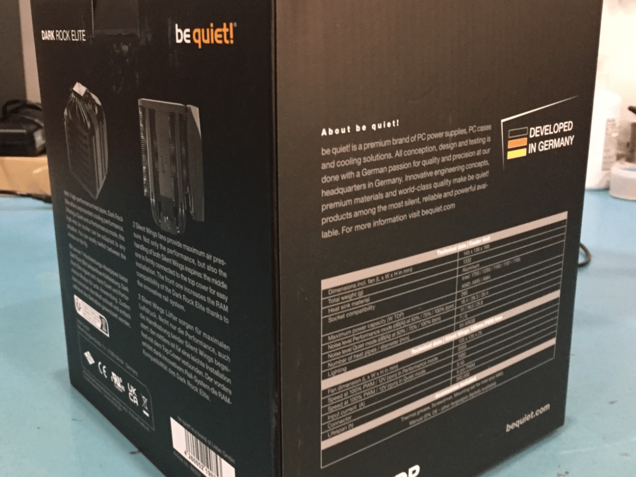be quiet! Dark Rock Elite BK037 CPU Air Cooler 280W TDP Intel AMD