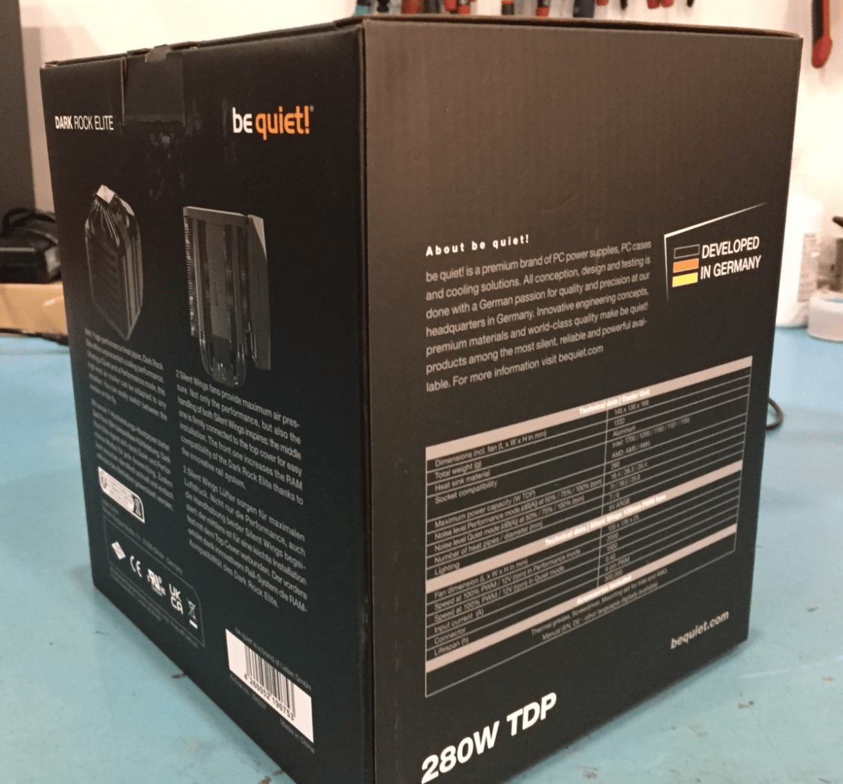 be quiet! Dark Rock Elite BK037 CPU Air Cooler 280W TDP Intel AMD