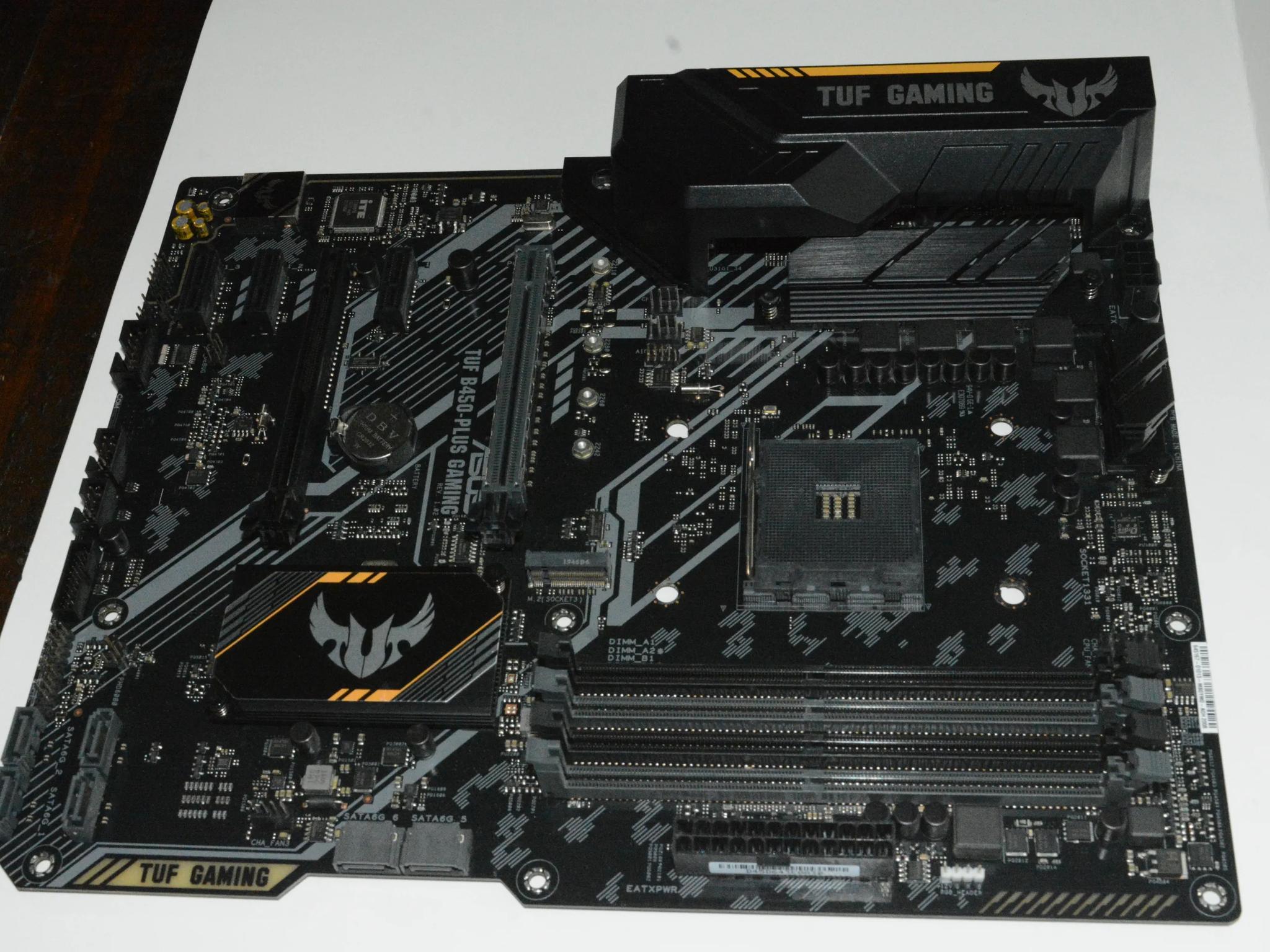 ASUS TUF B450-Plus Gaming Motherboard (ATX) AMD Ryzen 2 AM4 DDR4 HDMI DVI M.2