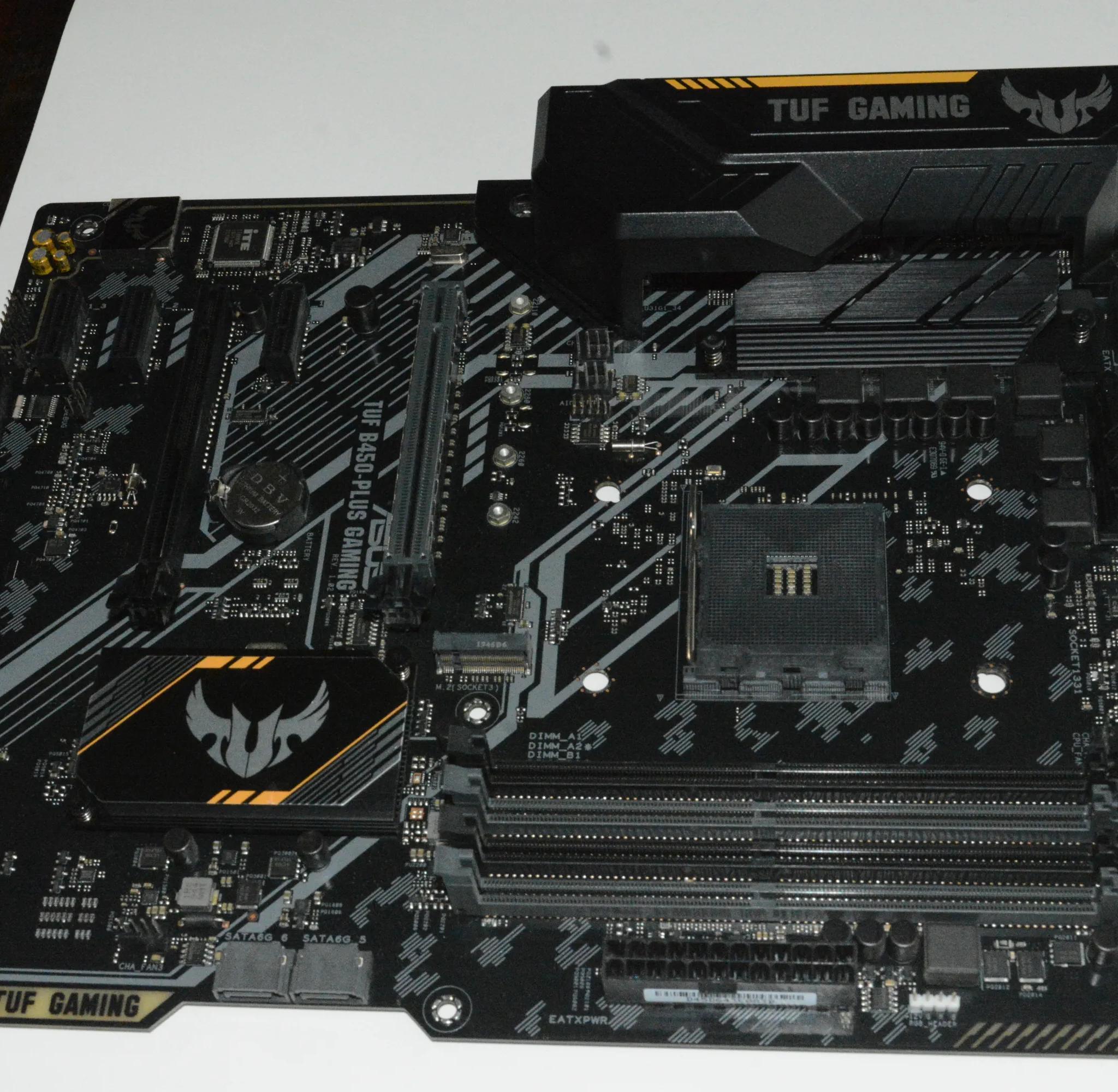 ASUS TUF B450-Plus Gaming Motherboard (ATX) AMD Ryzen 2 AM4 DDR4 HDMI DVI M.2