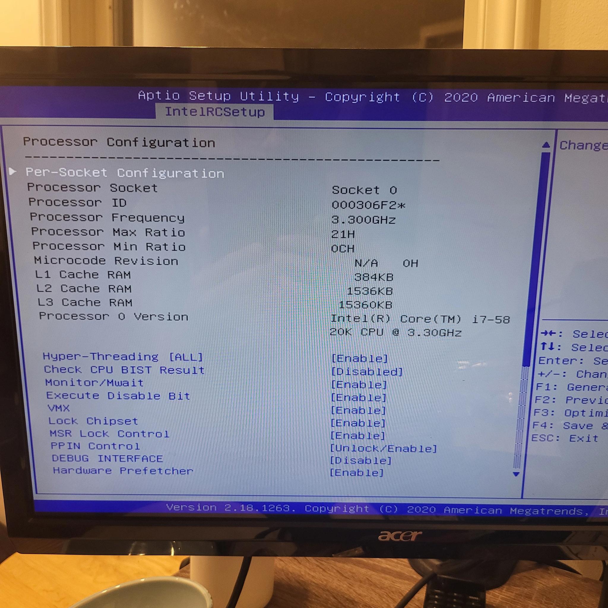 Intel Core i7-5820k, 6 core 12 thread, 3.3ghz, LGA 2011-V3