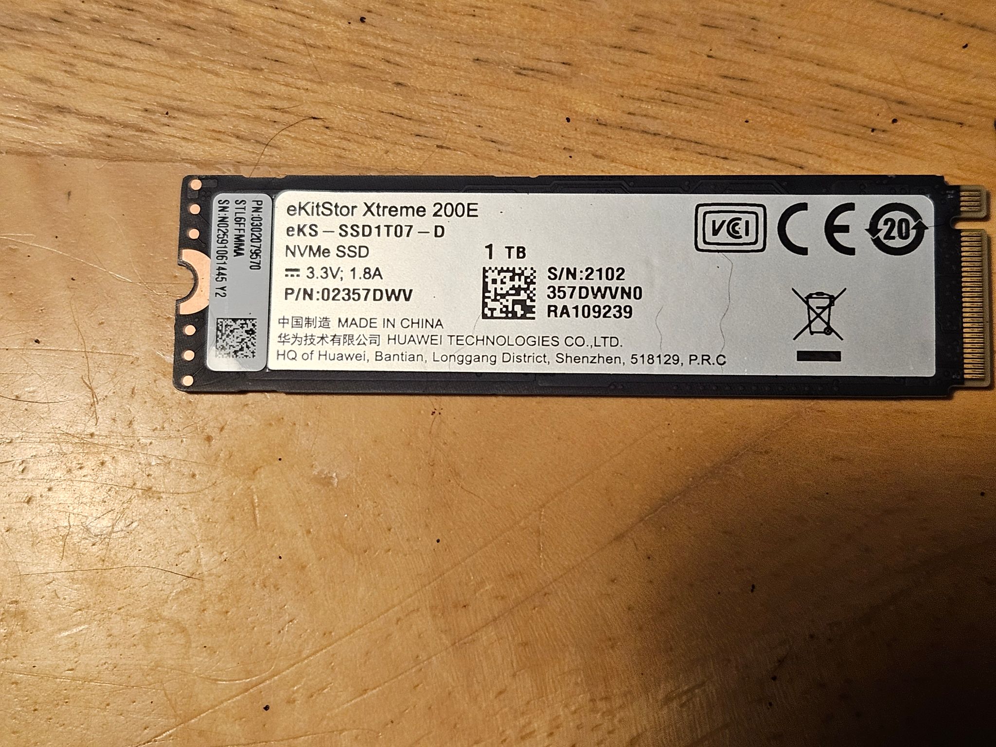 Huawei eKitStar Xtreme 200E NVME SSD 1TB | Jawa