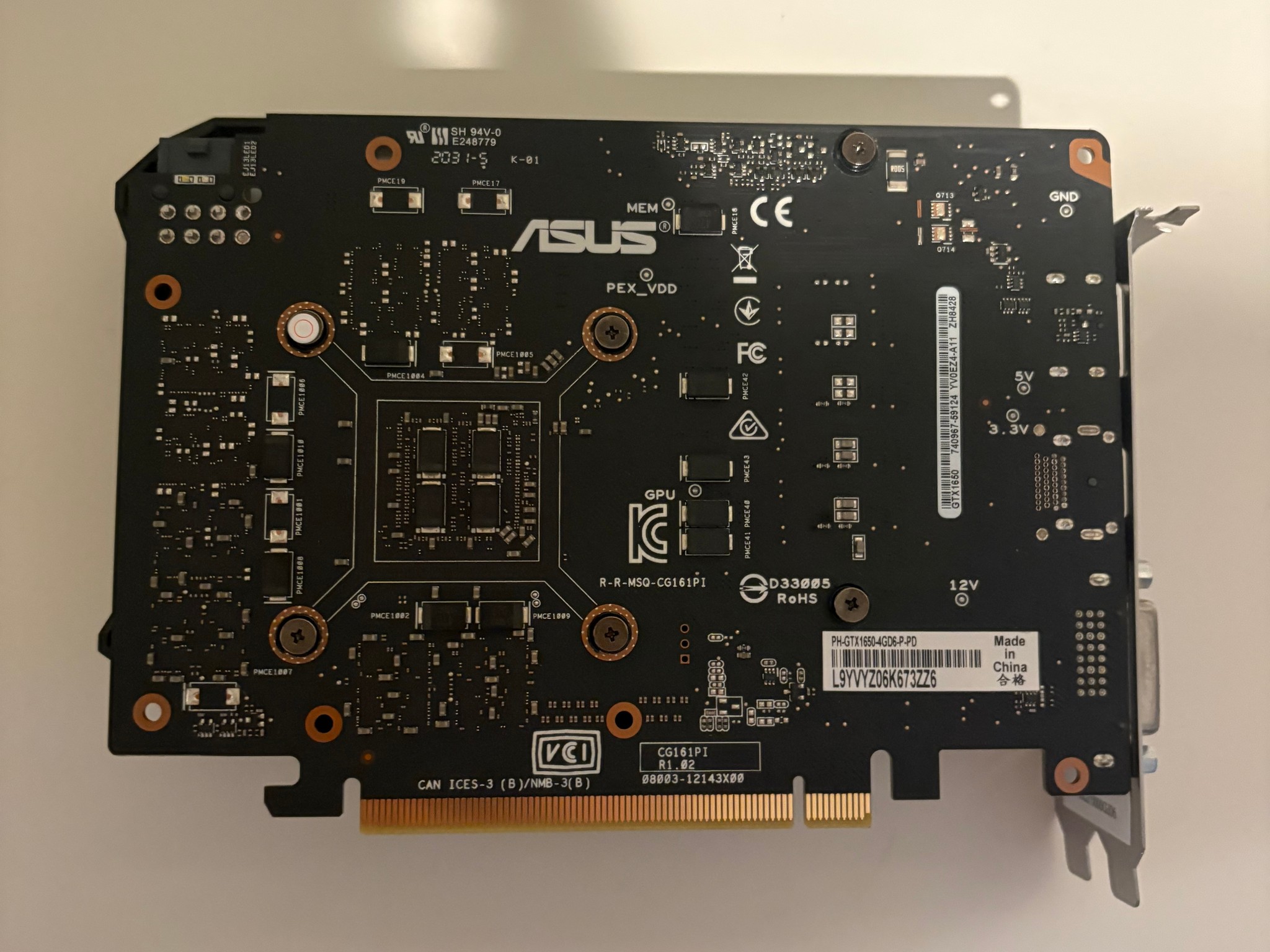 Asus Phoenix GTX 1650 4GB GPU