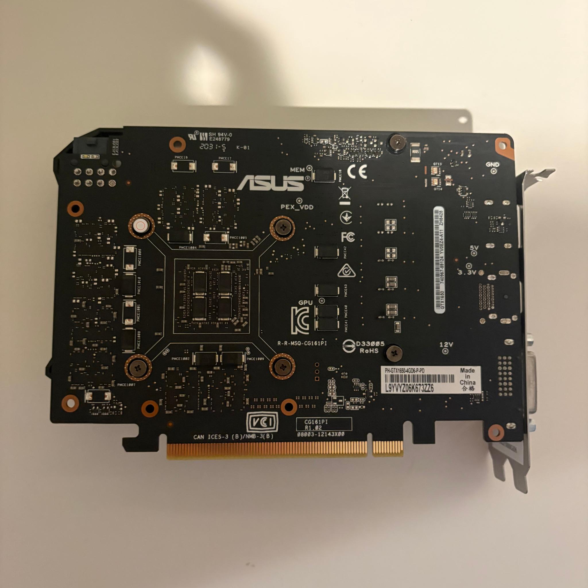 Asus Phoenix GTX 1650 4GB GPU