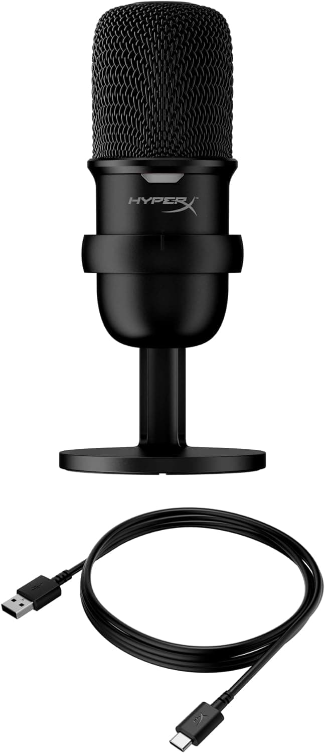 HyperX SOLOCAST USB Condenser Microphone - Black - New