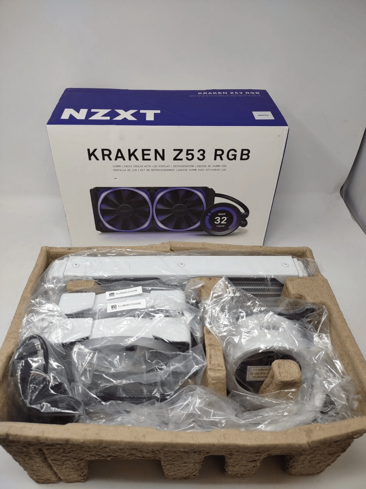 NZXT Kraken Z53 RGB 240mm Liquid Cooler with LCD Display (RL-KRZ53-RW)