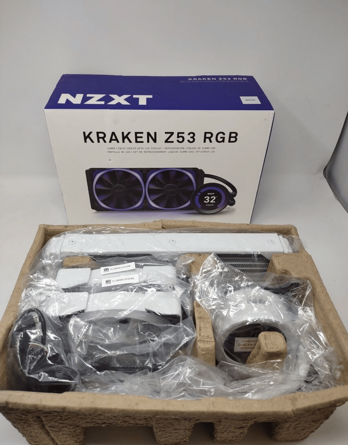 NZXT Kraken Z53 RGB 240mm Liquid Cooler with LCD Display (RL-KRZ53-RW)