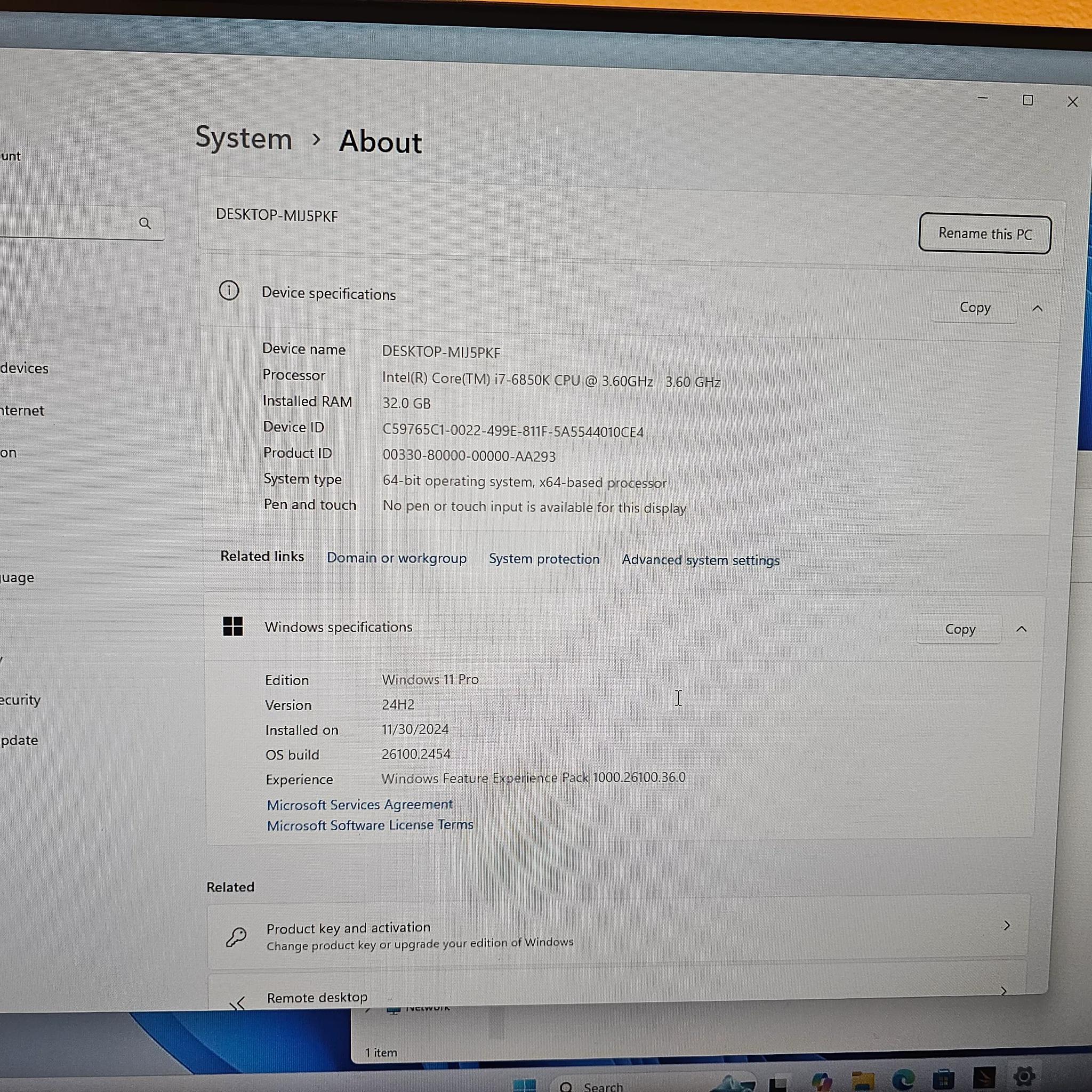 Entry Level Gaming PC I7-6850K GTX 1080 RGB