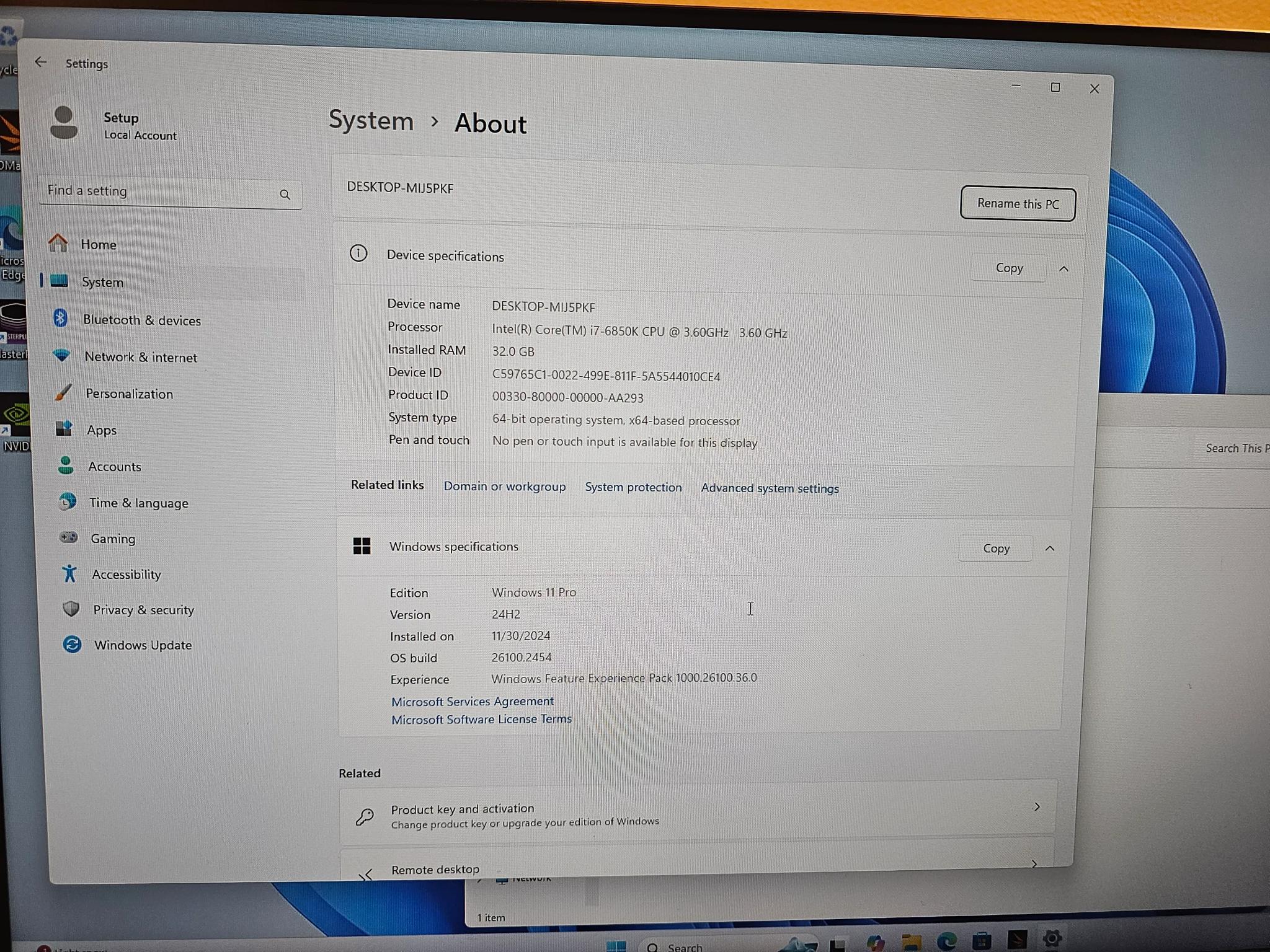 Entry Level Gaming PC I7-6850K GTX 1080 RGB