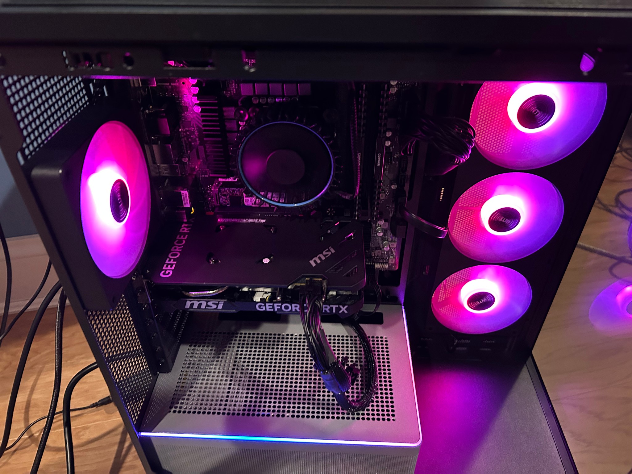 Fresh built i7-12700F,4060, 2.25 TB storage, 850x psu, B760M mobo
